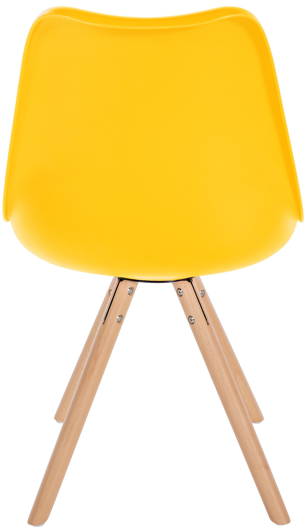 4er Set Stühle Sofia Kunststoff gelb natura (rund)