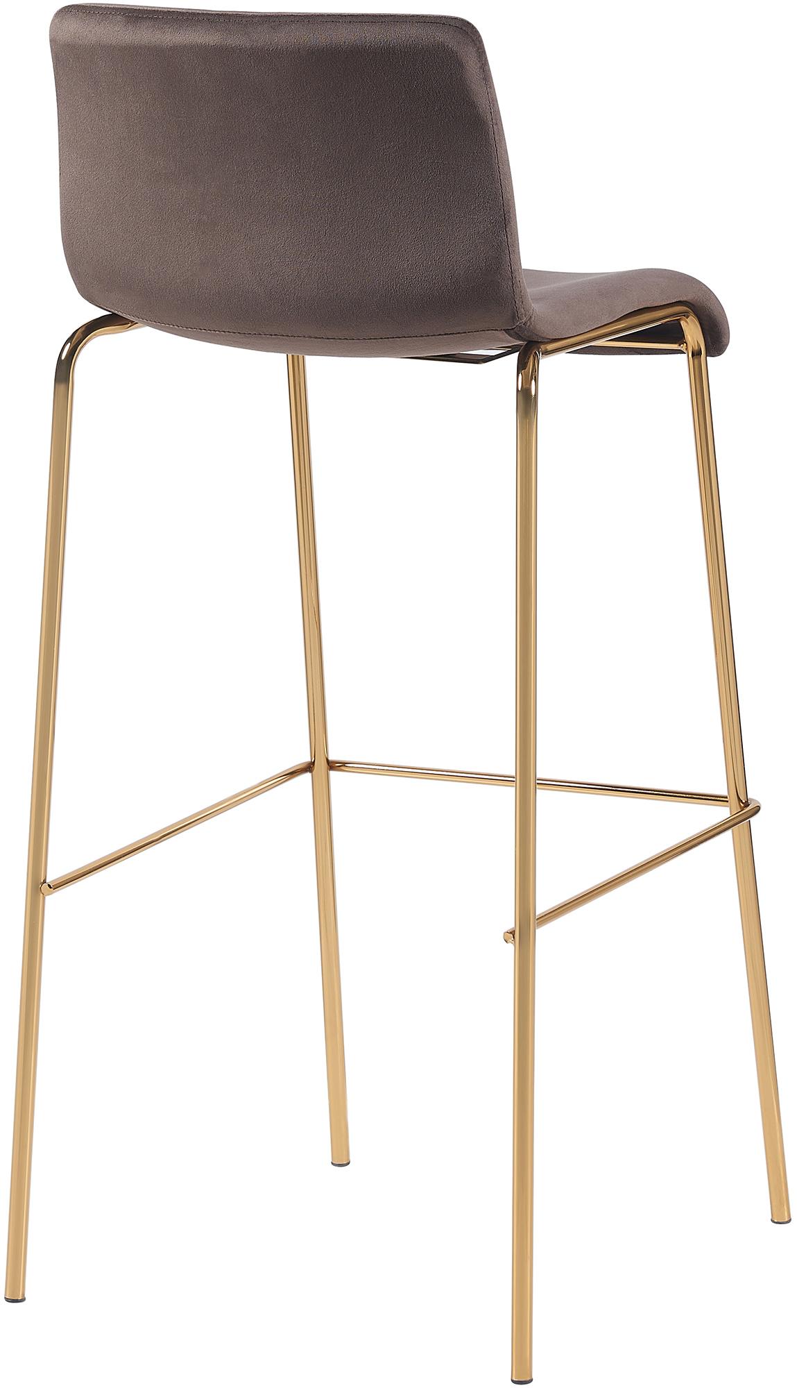 Barhocker Hoover Samt Vierfußgestell Gold