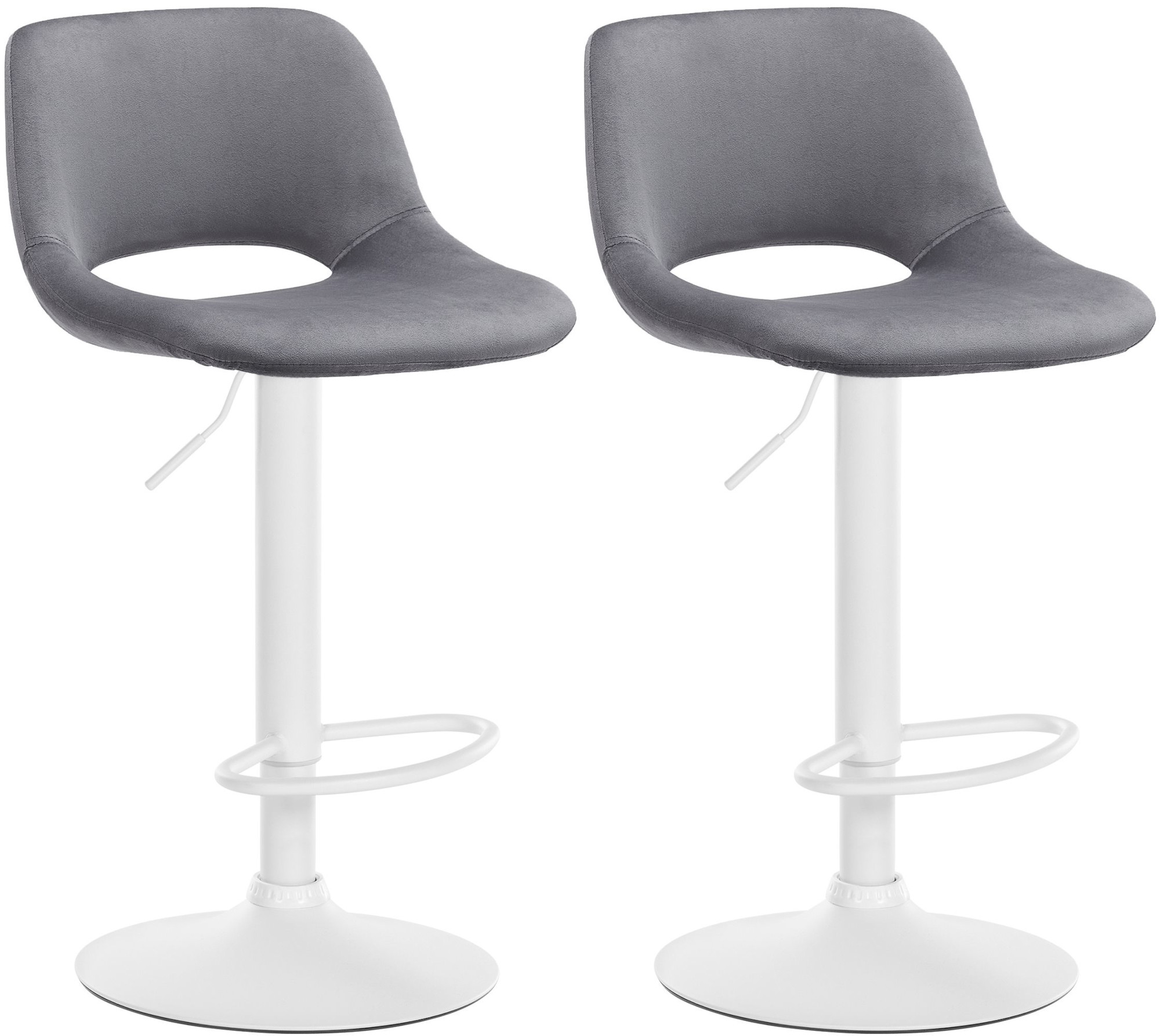 2er Set Barhocker Camden Samt