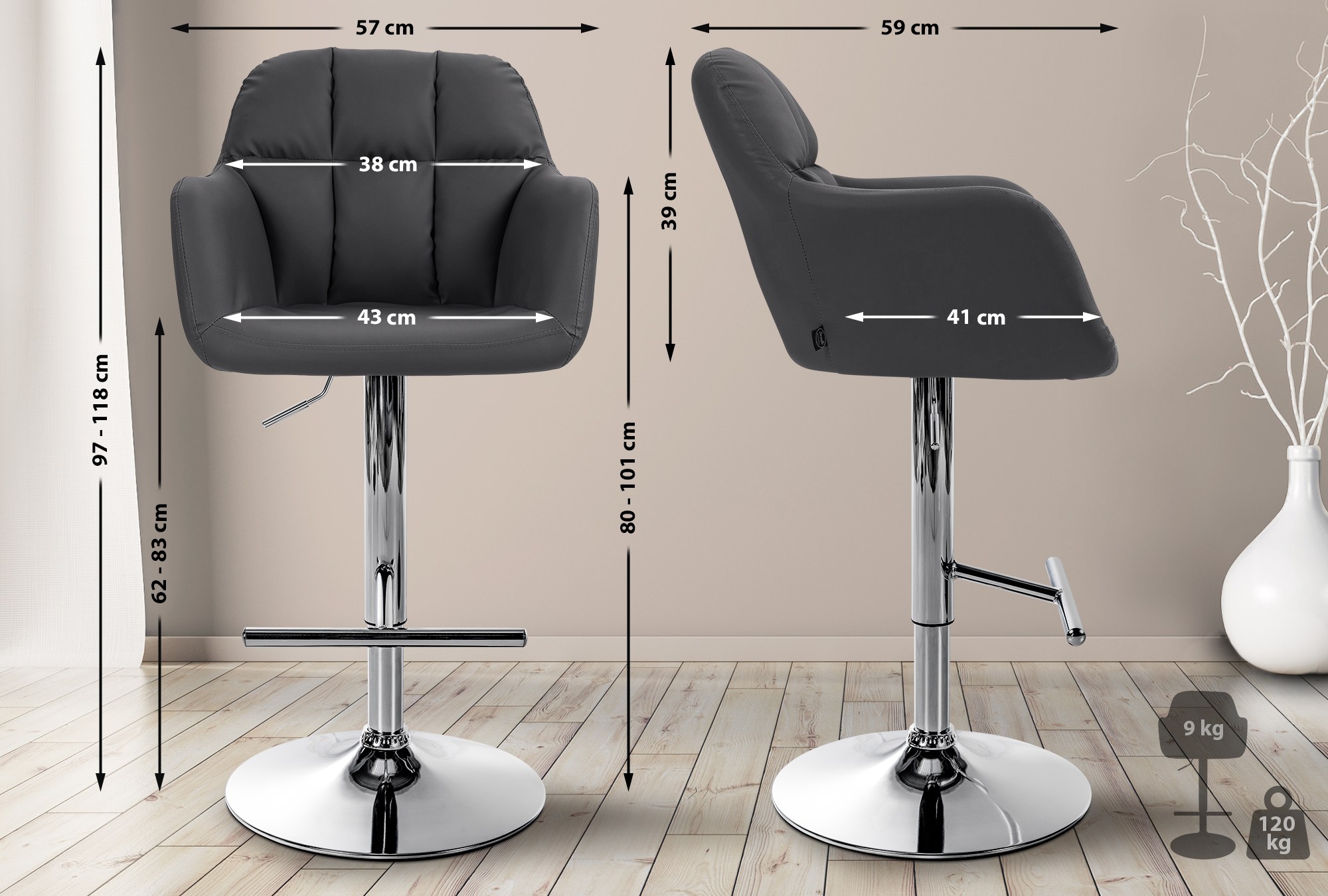 Barhocker Natoma Kunstleder