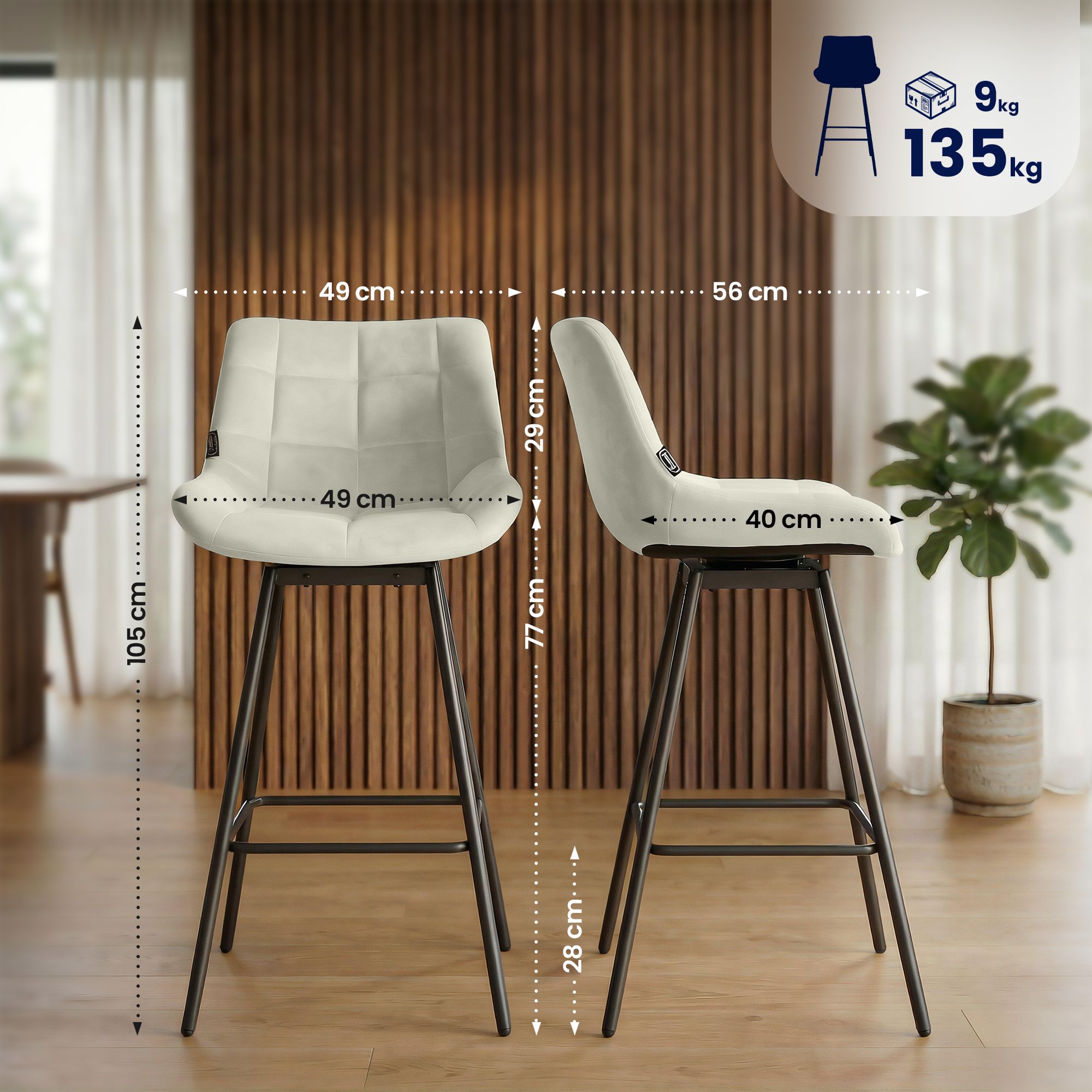 Barhocker Weston schwenkbar