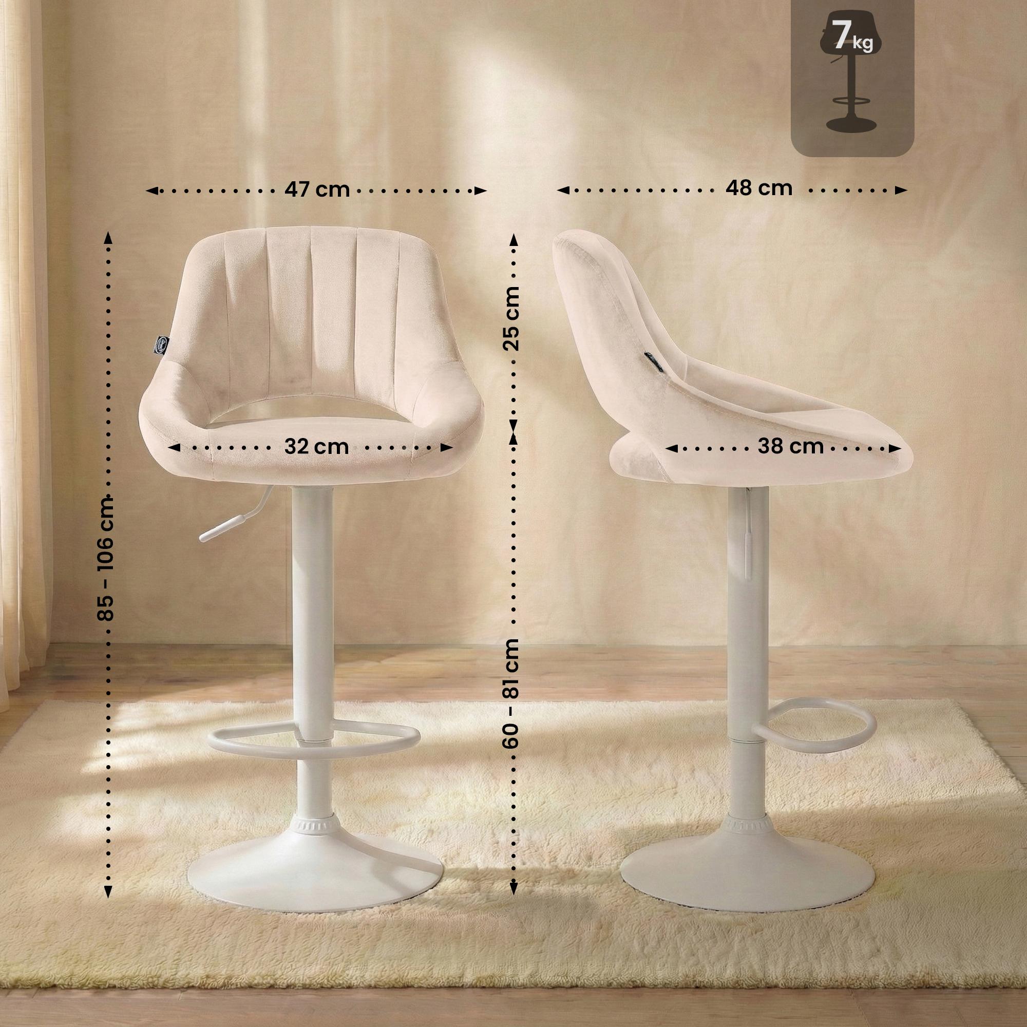 2er Set Barhocker Milet Samt
