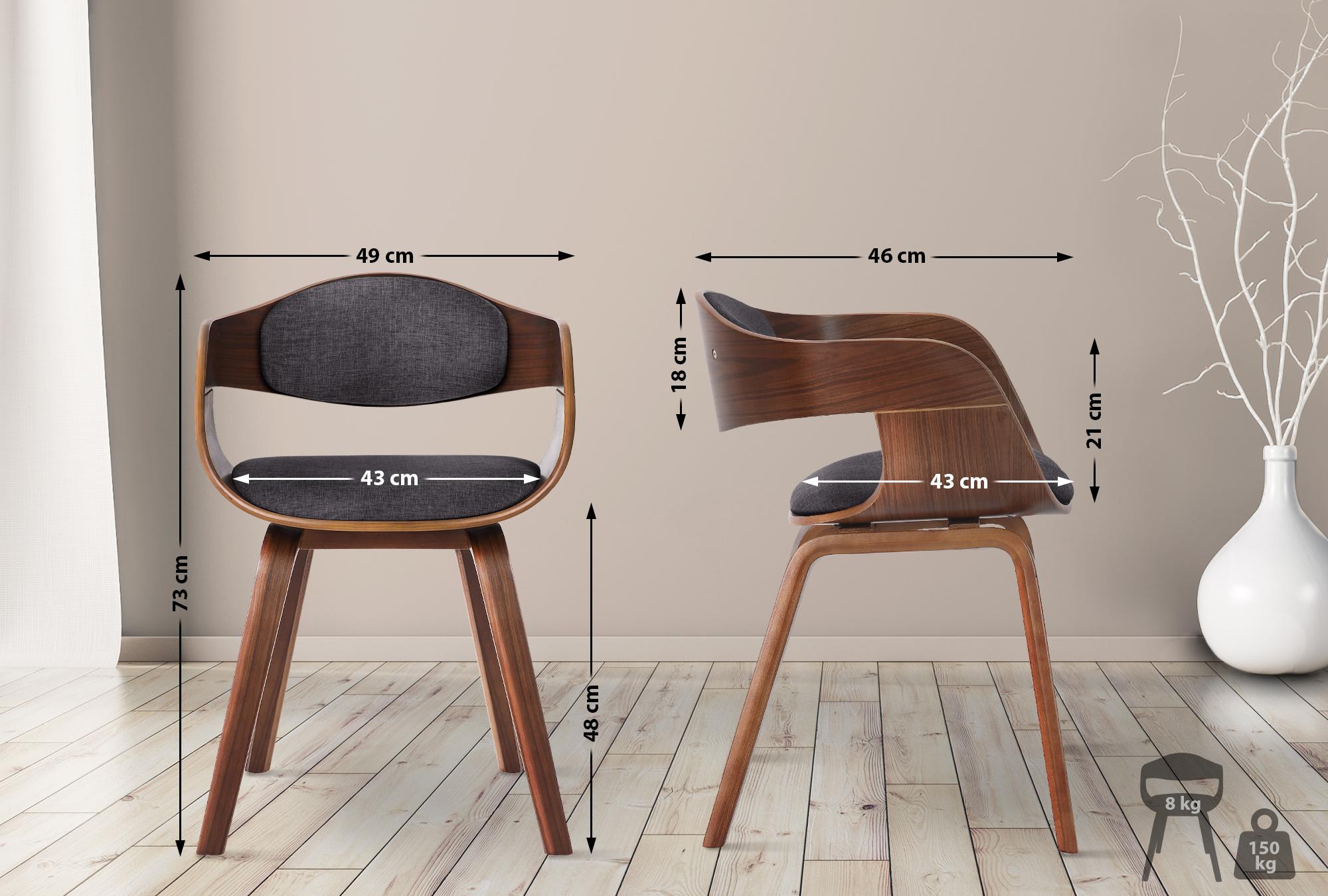 2er Set Stühle Kingston Stoff