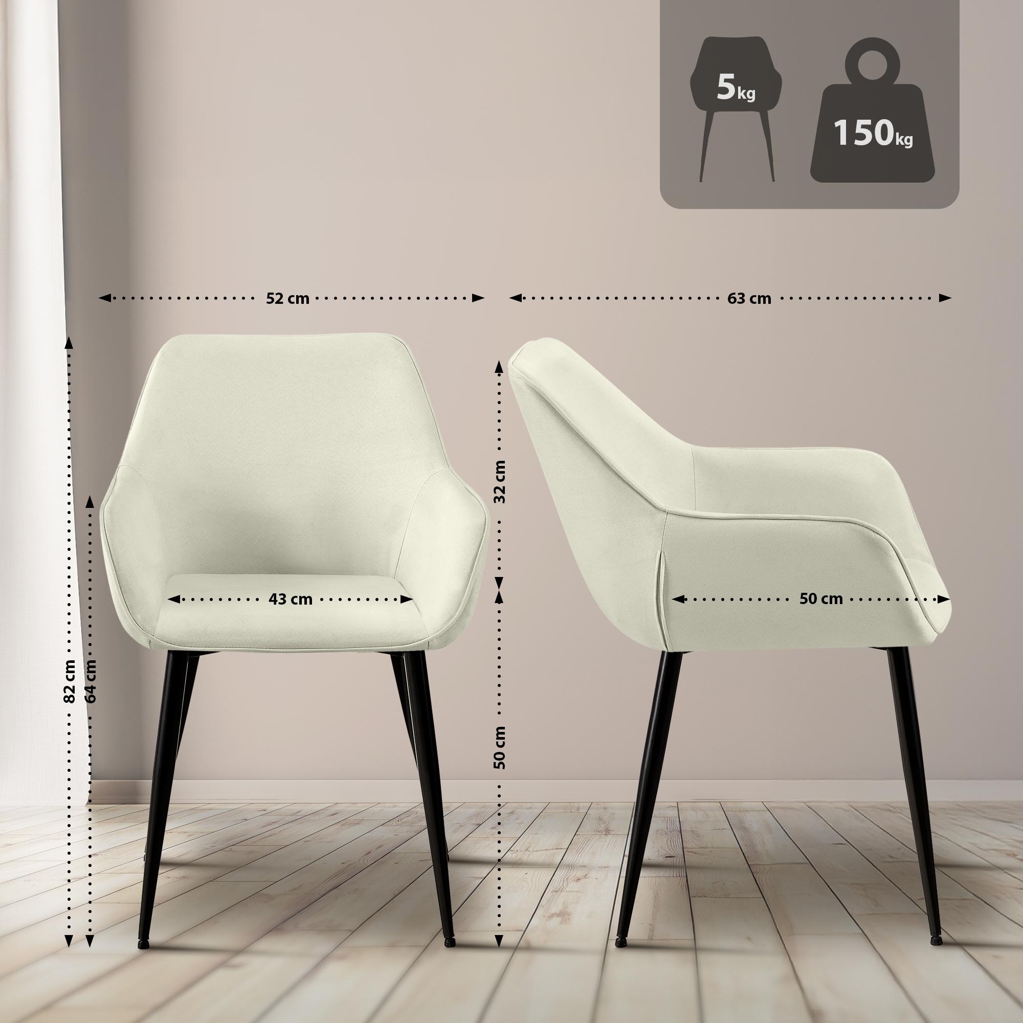 2er Set Esszimmerstuhl Luena