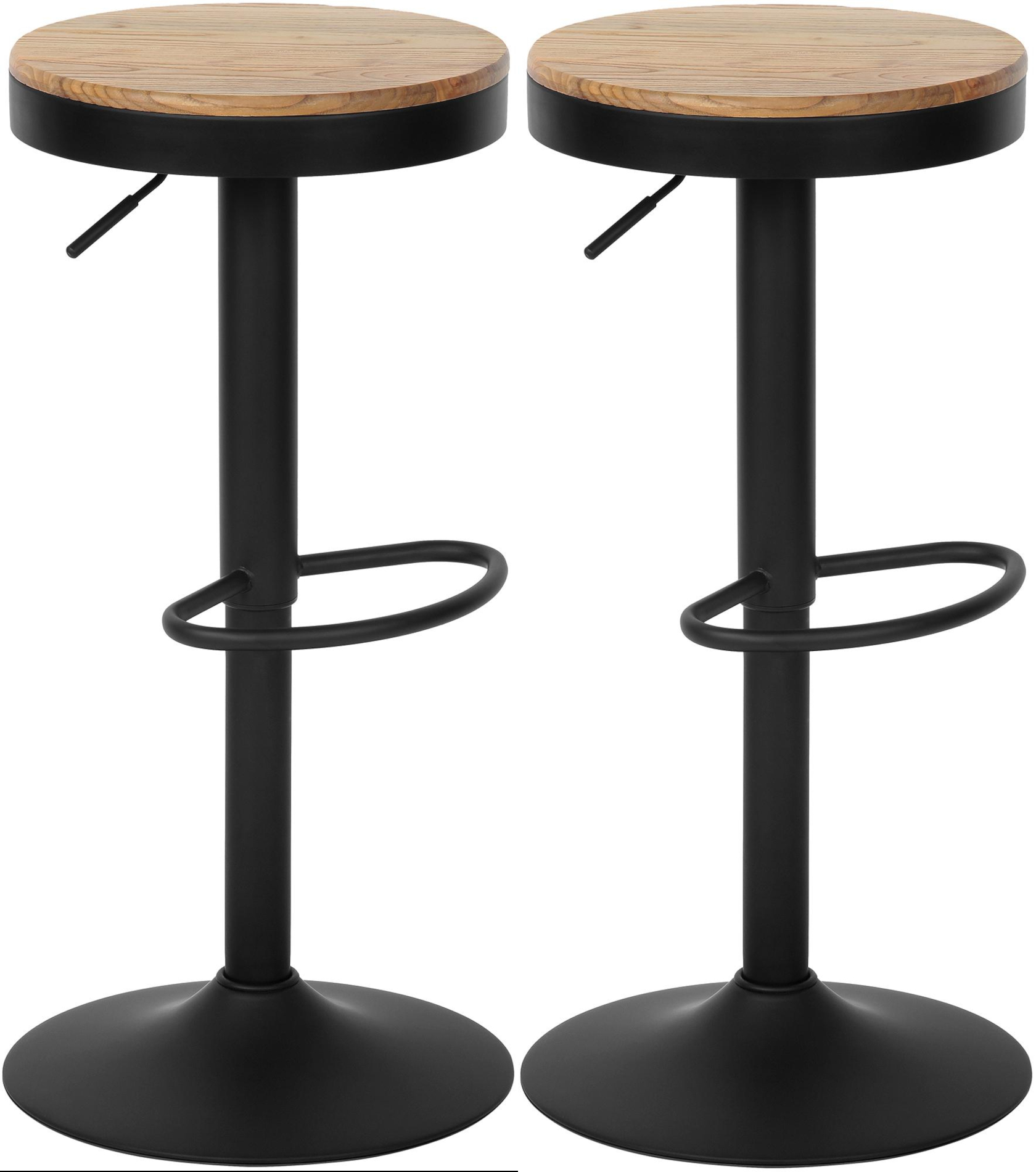 2er Set Barhocker Pitas Ulmenholz