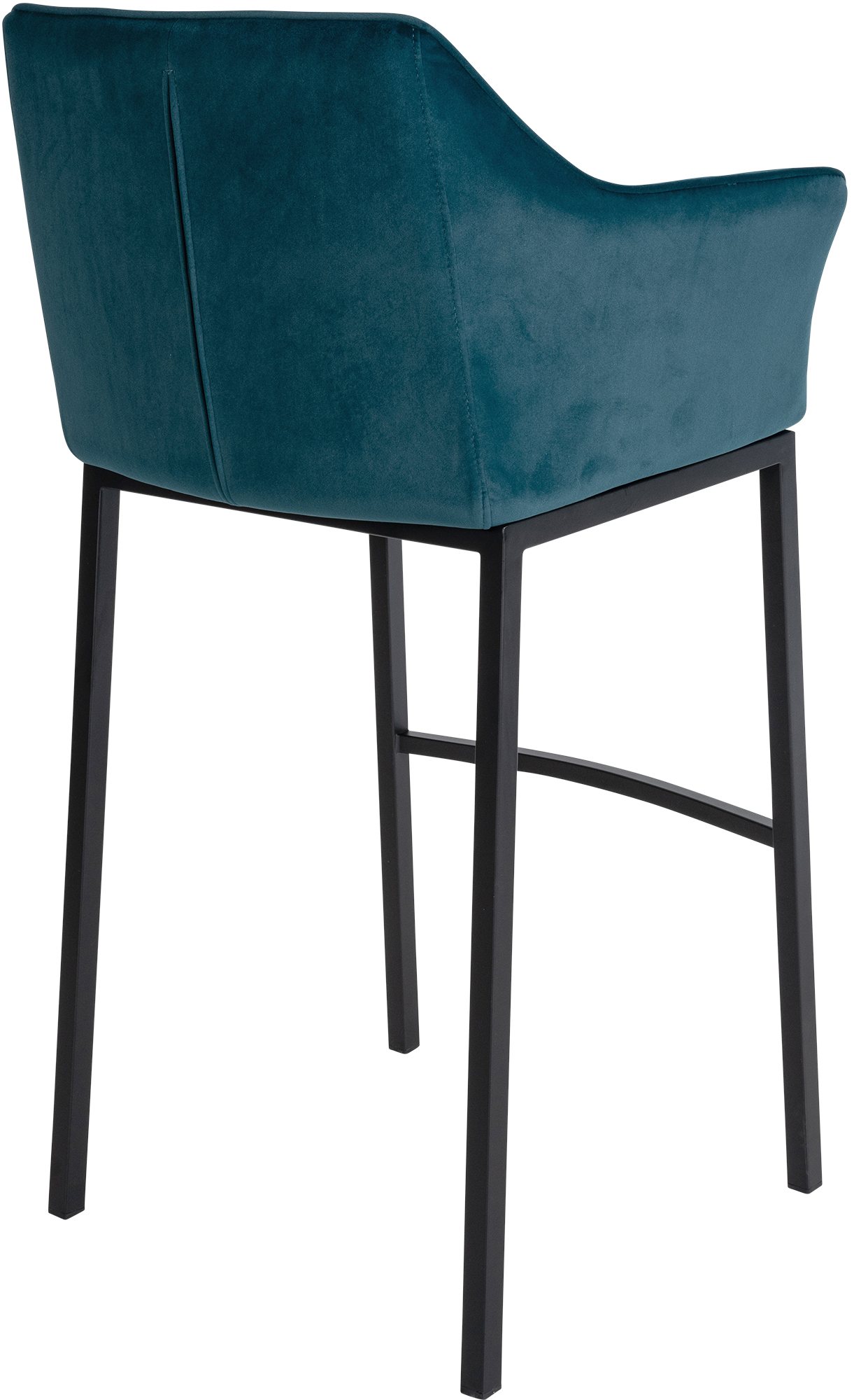 2er Set Barhocker Damaso Samt mit Vierfußgestell
