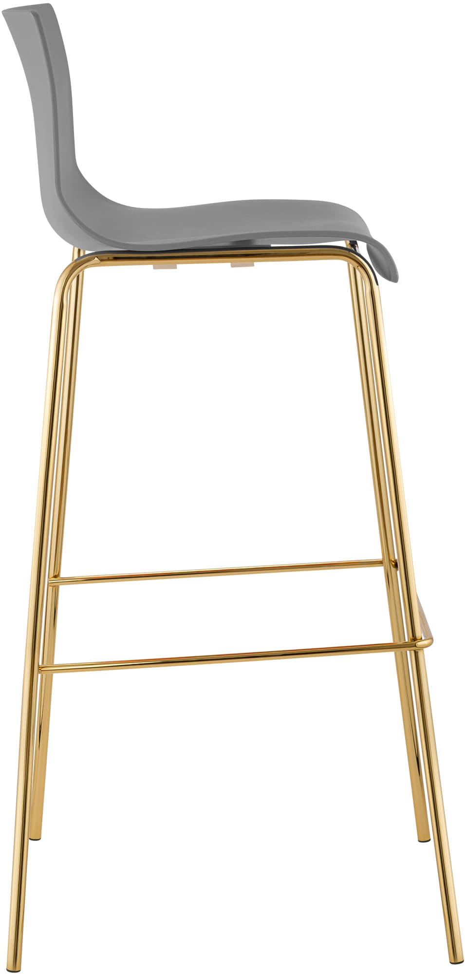 Barhocker Hover Kunststoff Vierfußgestell Gold