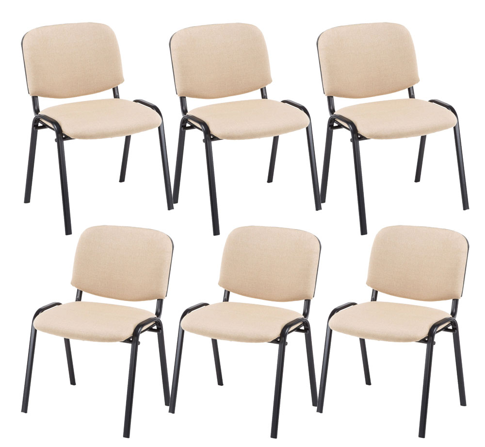 6er Set Besucherstuhl Ken Stoff