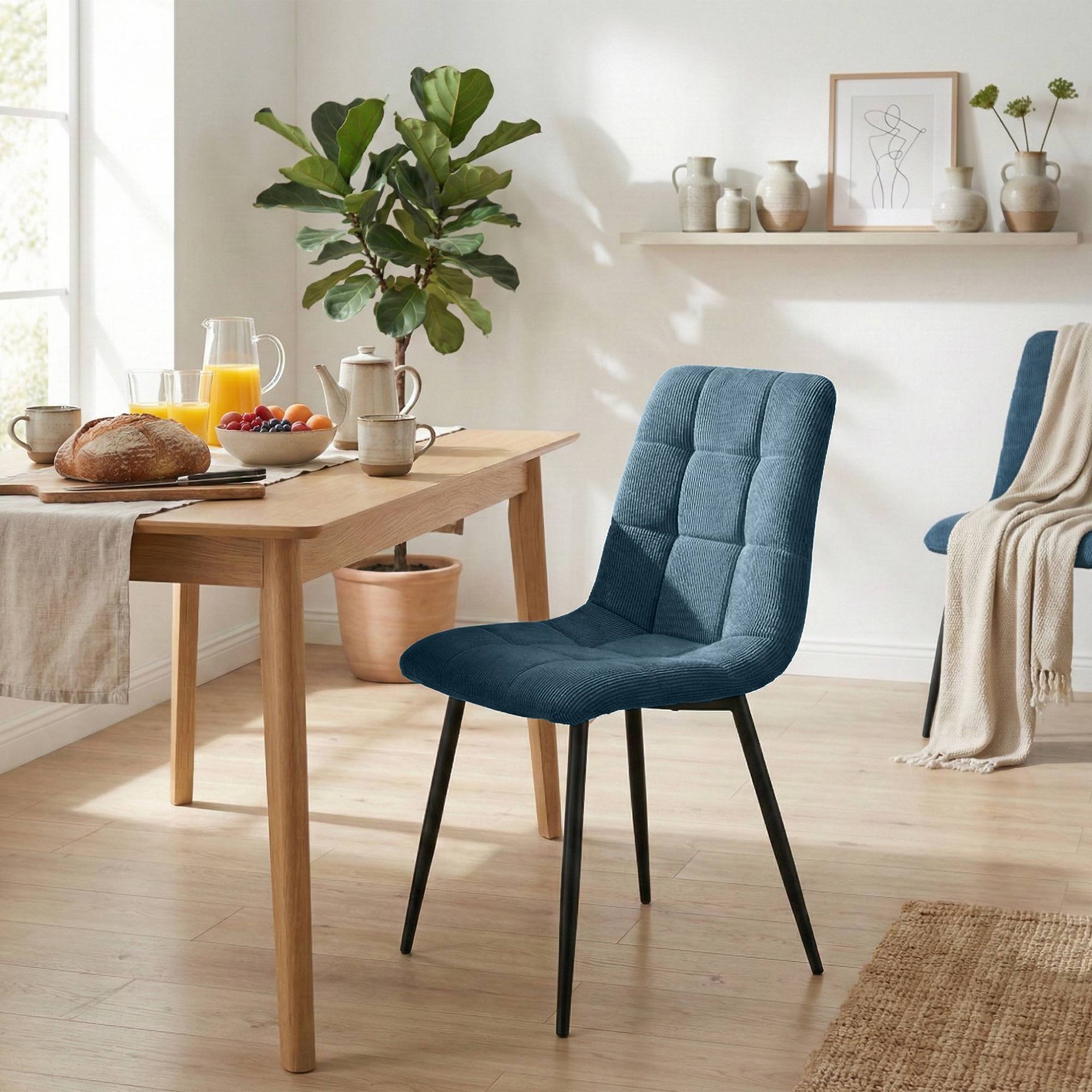 2er Set Esszimmerstühle Antibes Cord