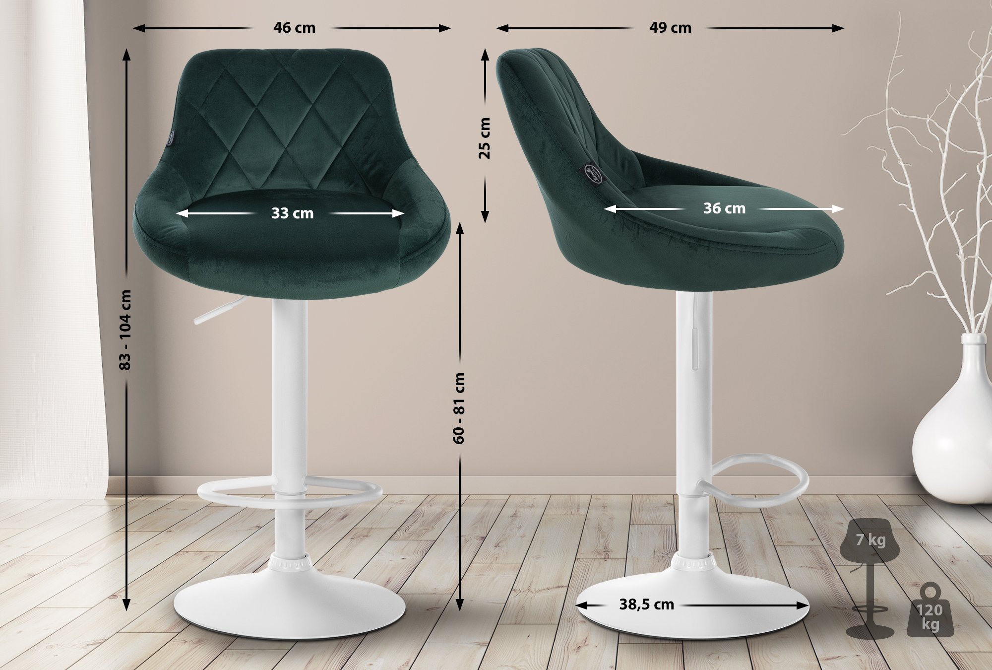 Barhocker Lazio Samt