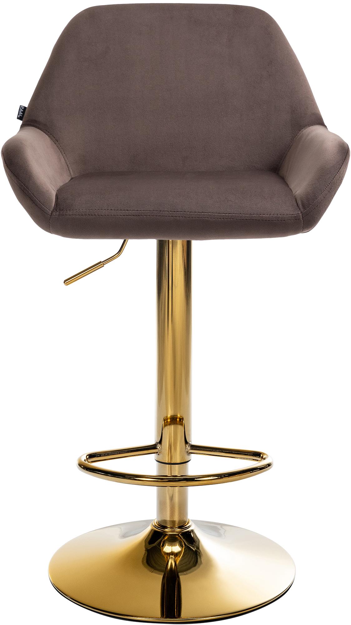 2er Set Barhocker Braga Gold Samt