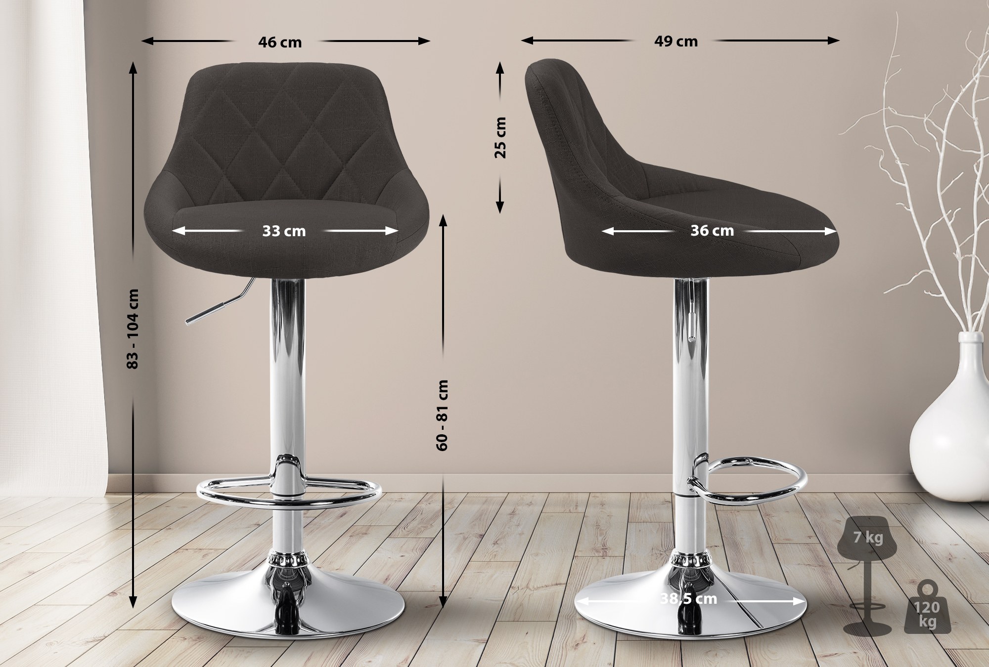 Barhocker Lazio Stoff
