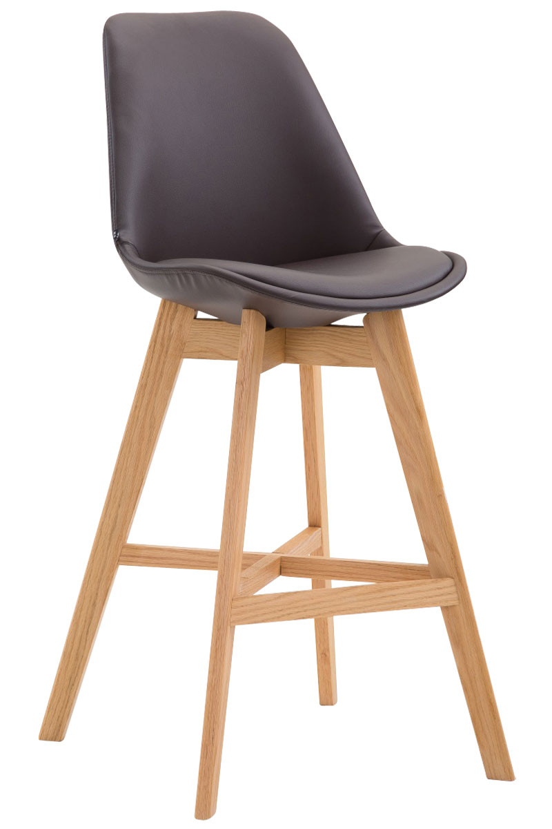 Barhocker Cannes Kunstleder braun natura