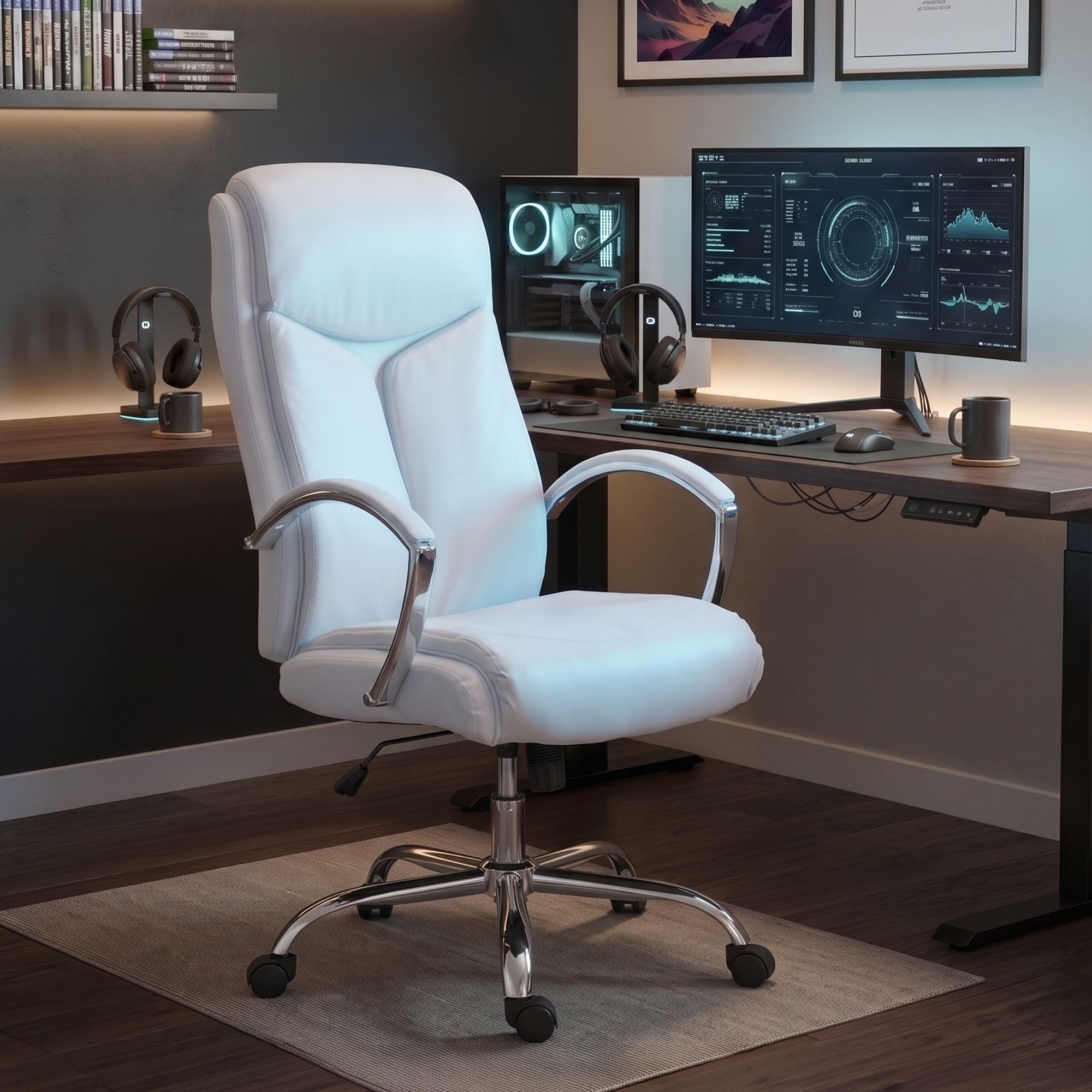 Bürostuhl Arlen Lederoptik