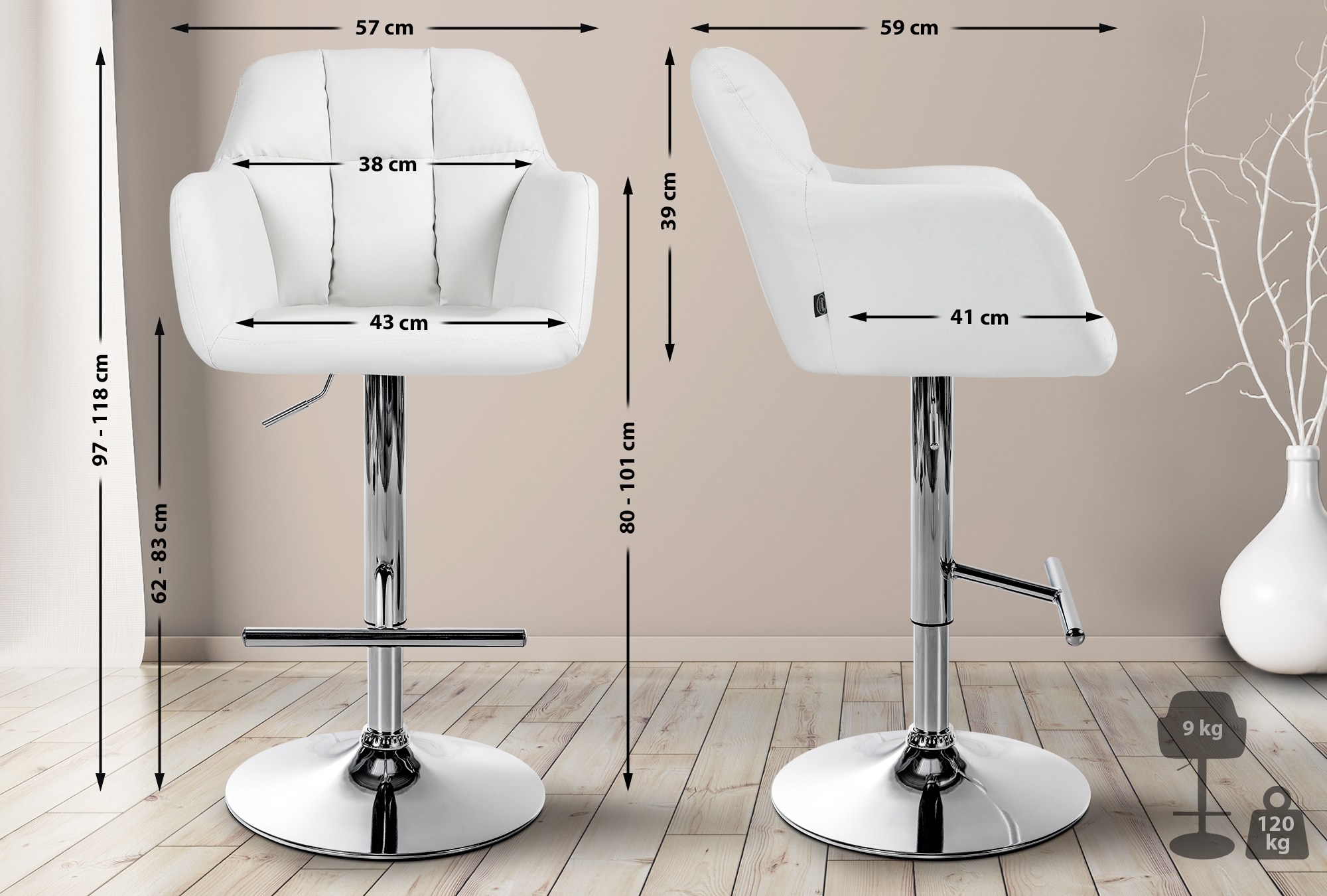 Barhocker Natoma Kunstleder