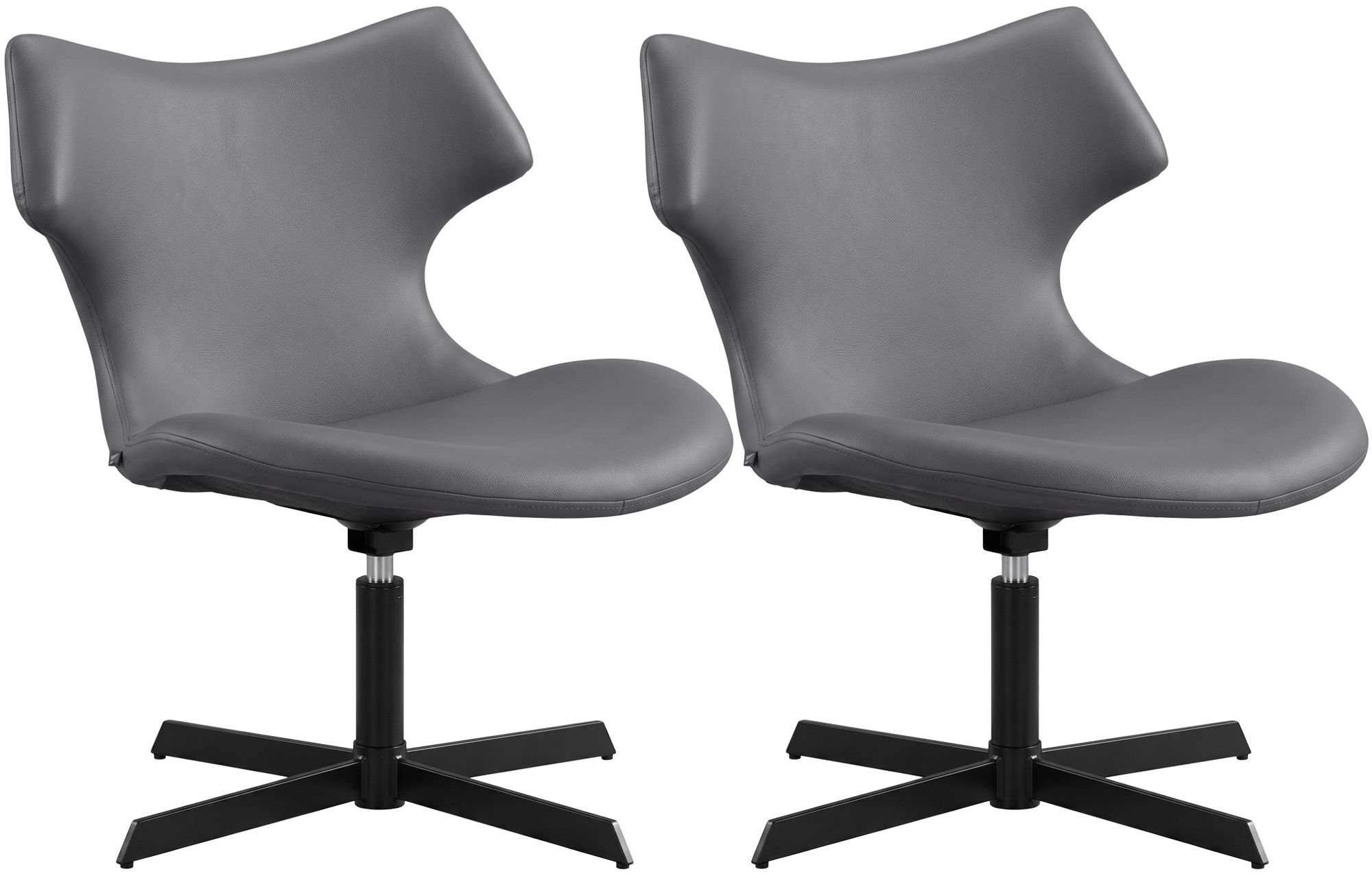 2er Set Loungestühle Welland Lederoptik