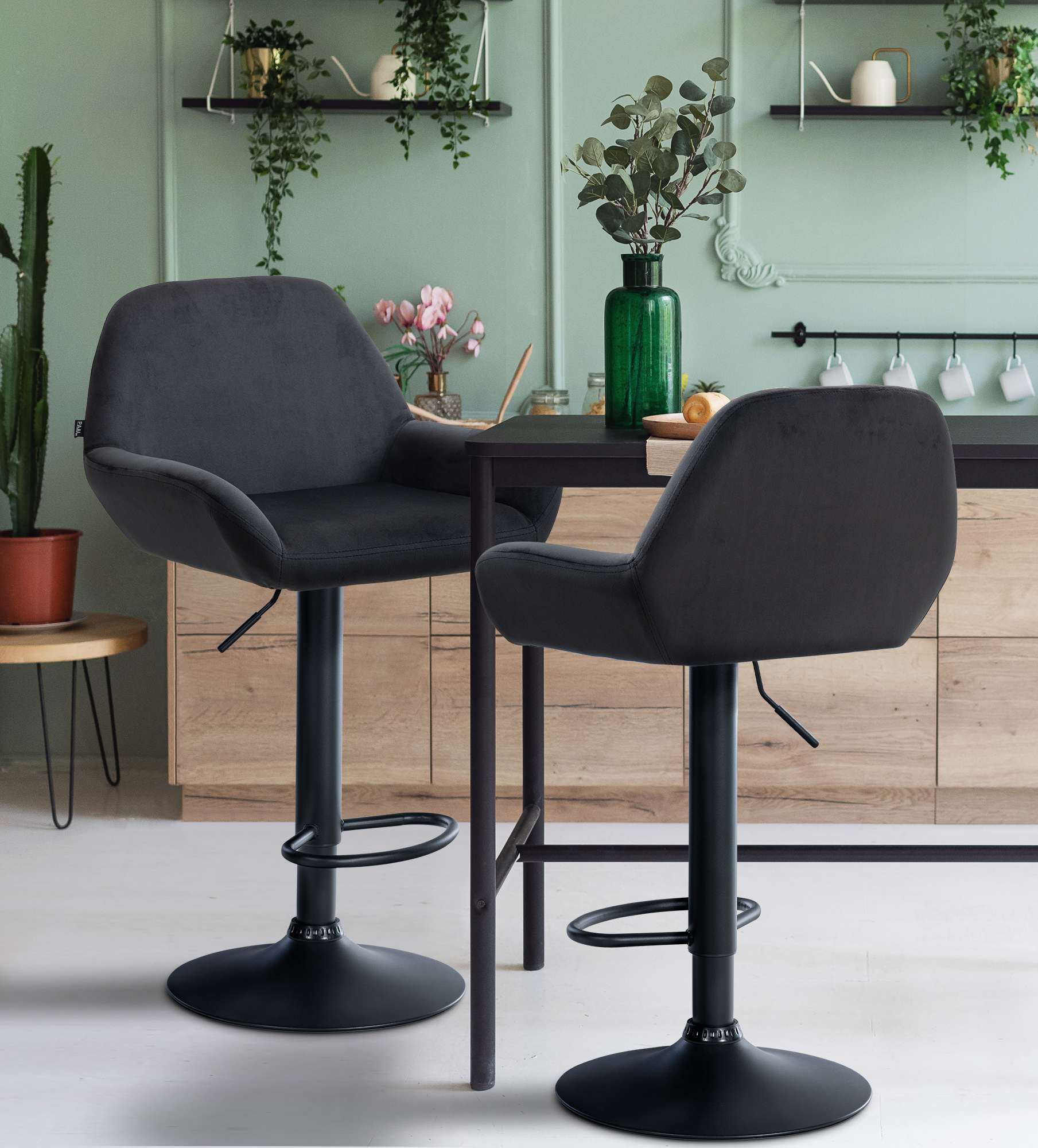 2er Set Barhocker Braga Samt