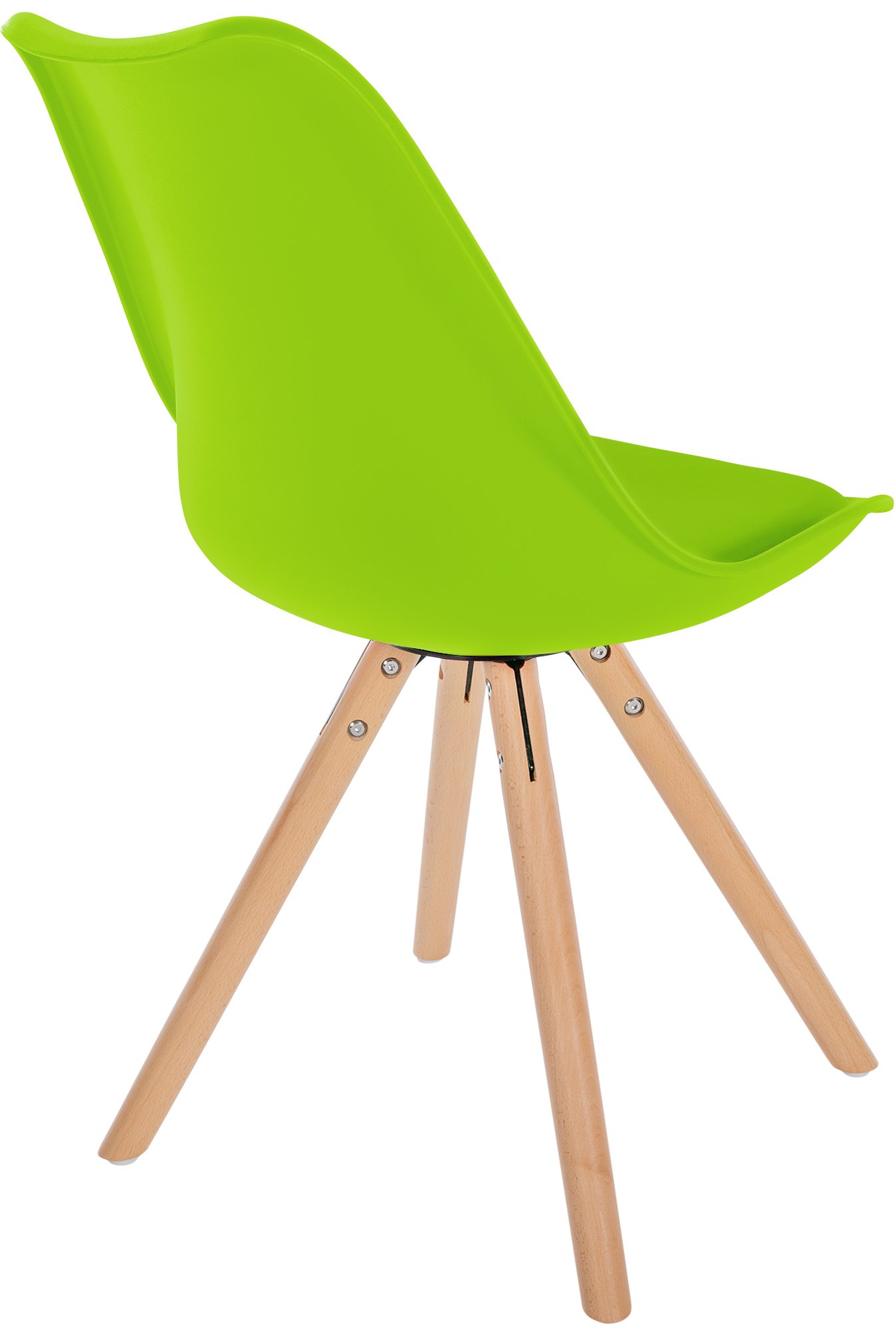 4er Set Stühle Sofia Kunststoff hellgrün natura (rund)