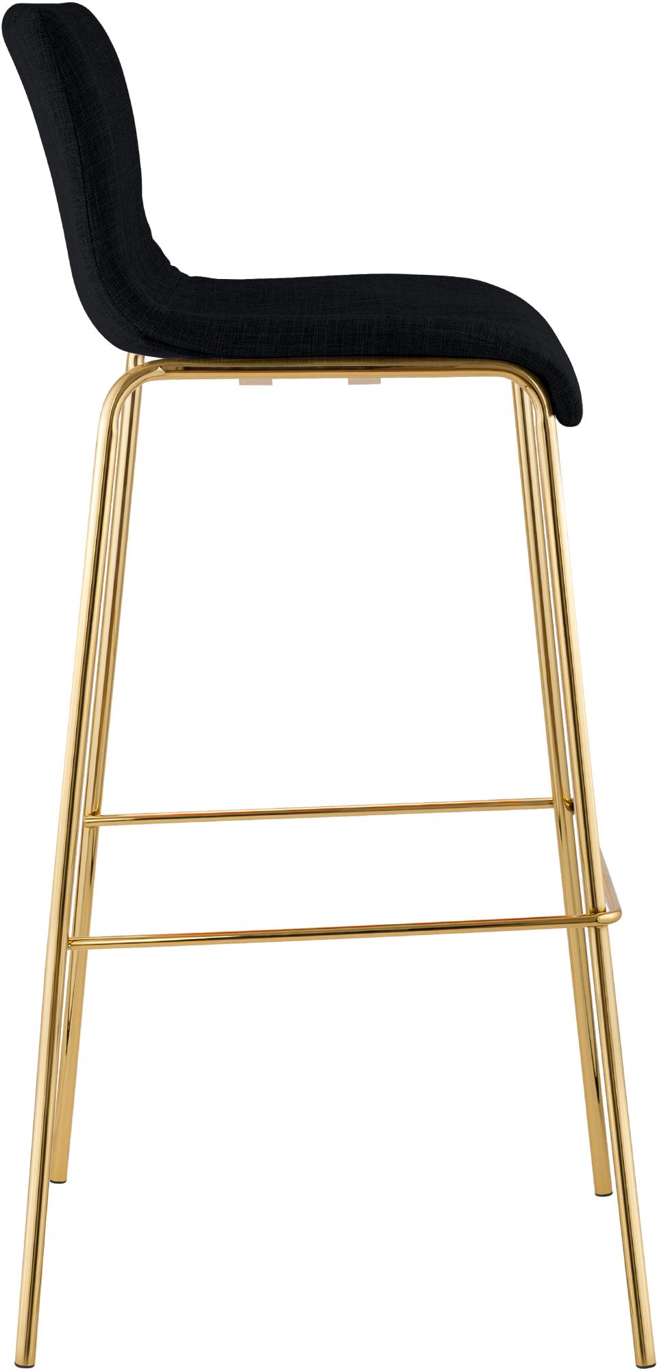 Barhocker Hover Stoff Vierfußgestell Gold
