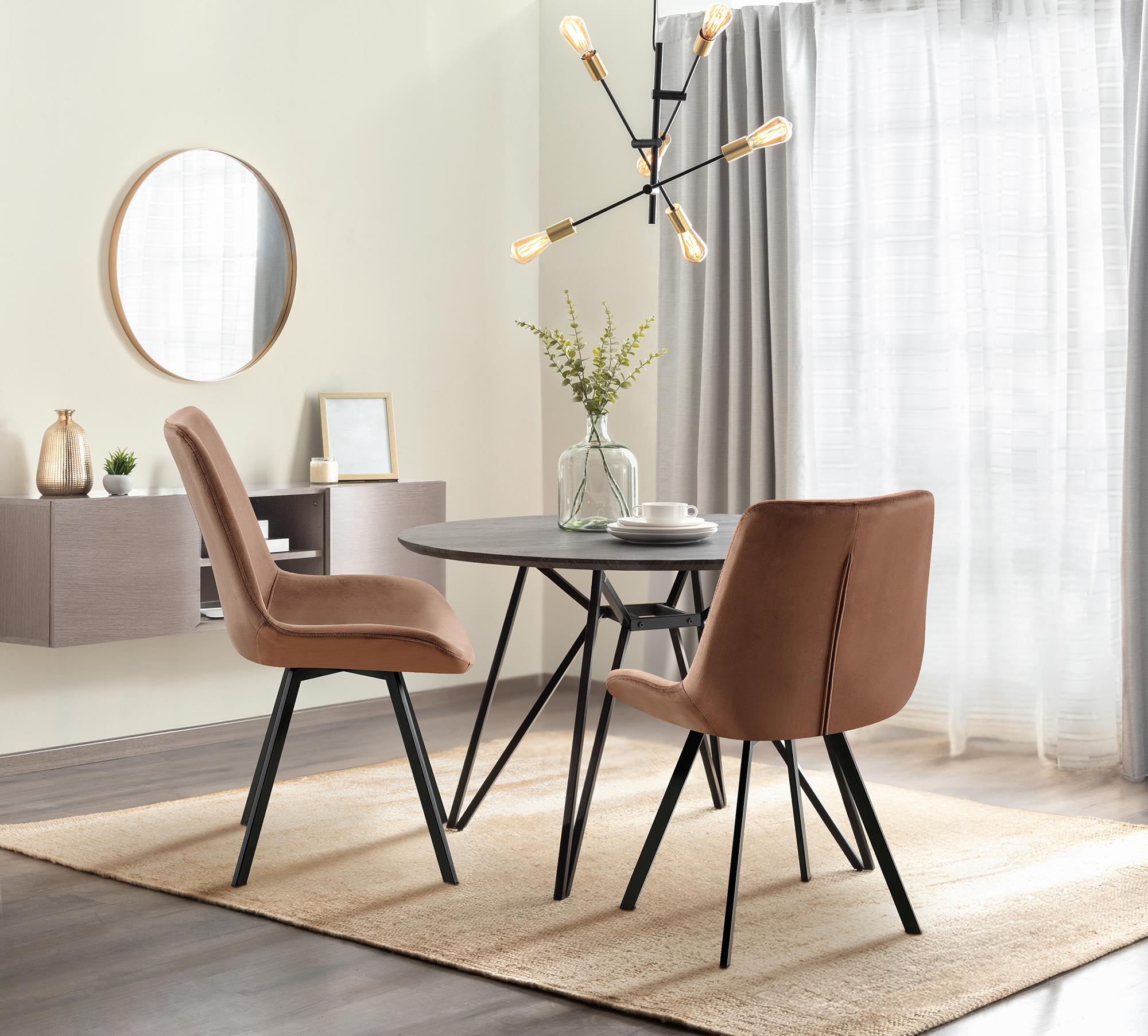 2er Set Esszimmerstuhl Lewes Samt