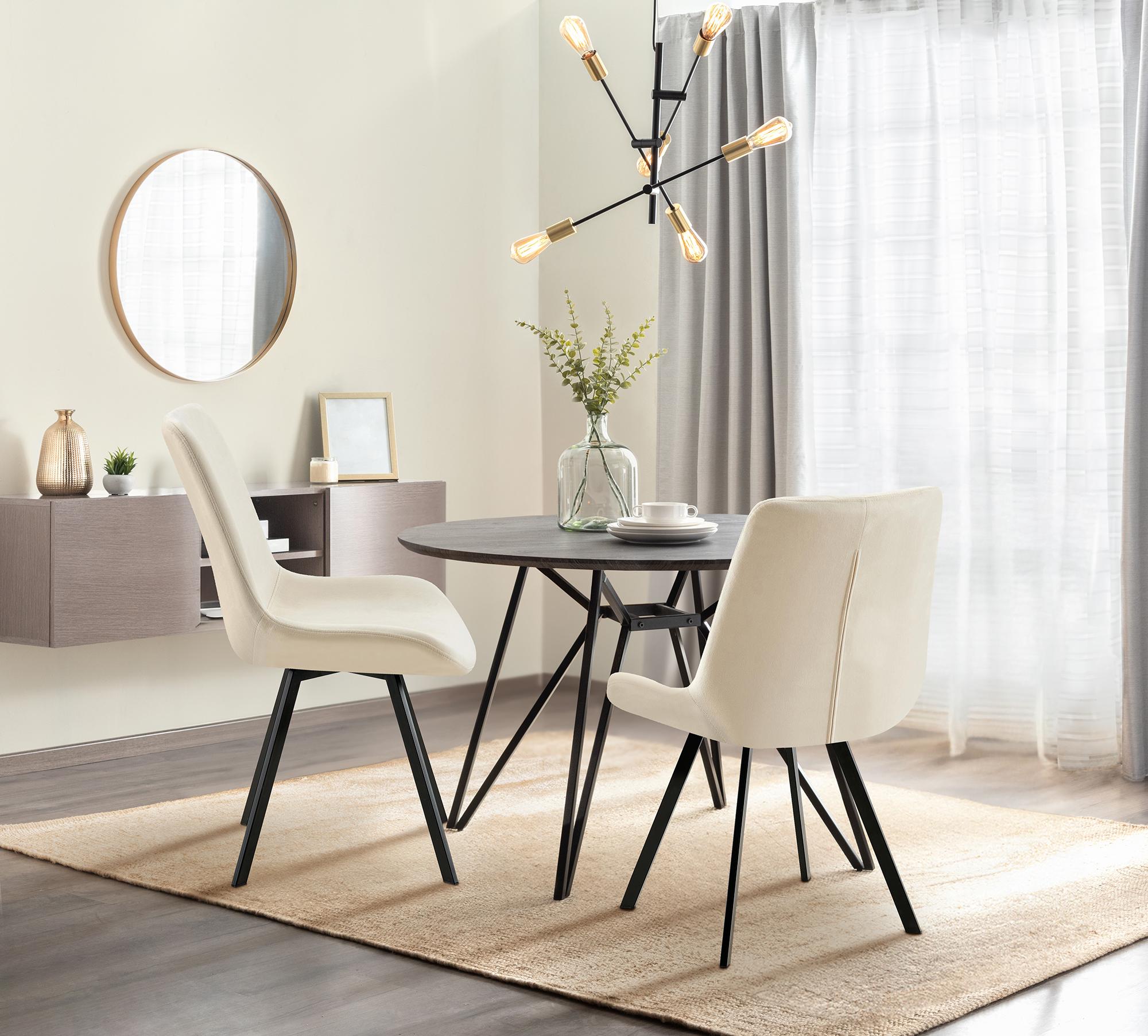 2er Set Esszimmerstuhl Lewes Samt