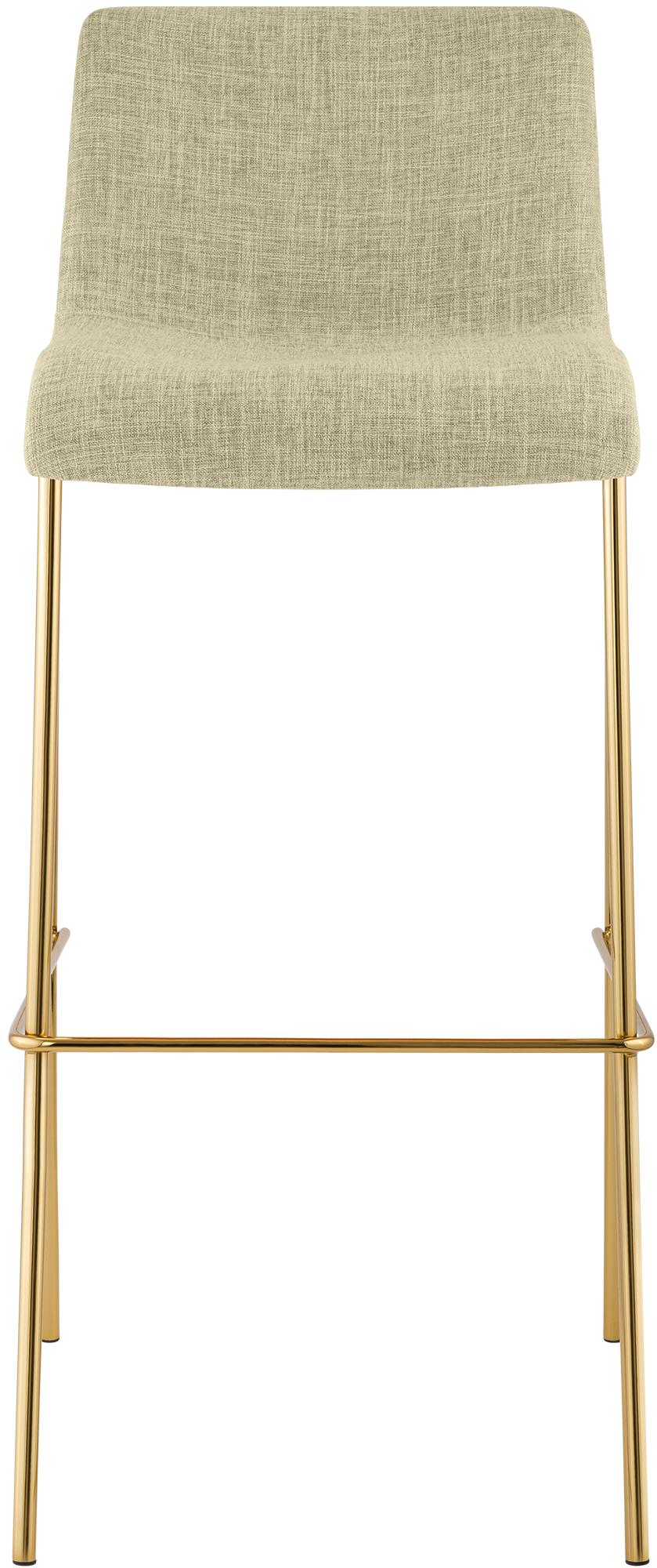Barhocker Hover Stoff Vierfußgestell Gold