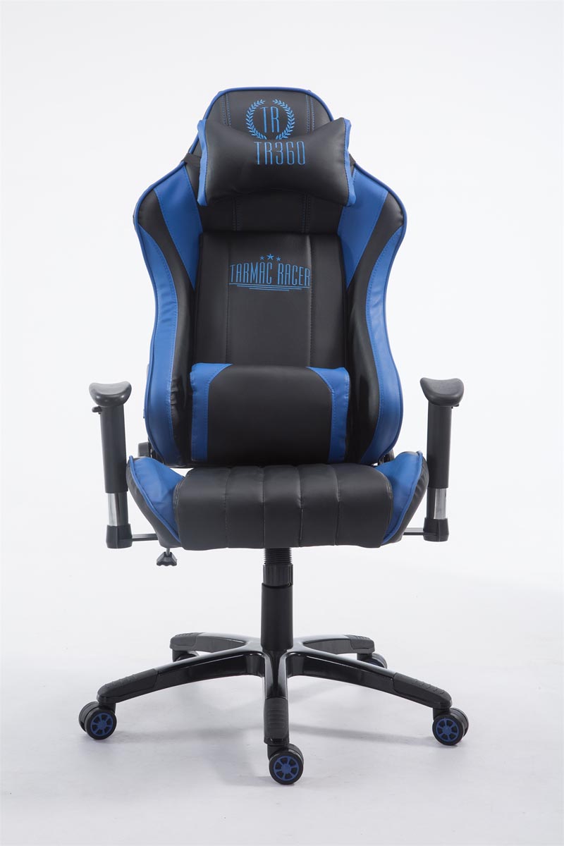 Racing Gaming Bürostuhl XL Shift Kunstleder mit/ohne Fußablage schwarz/blau ohne Fußablage