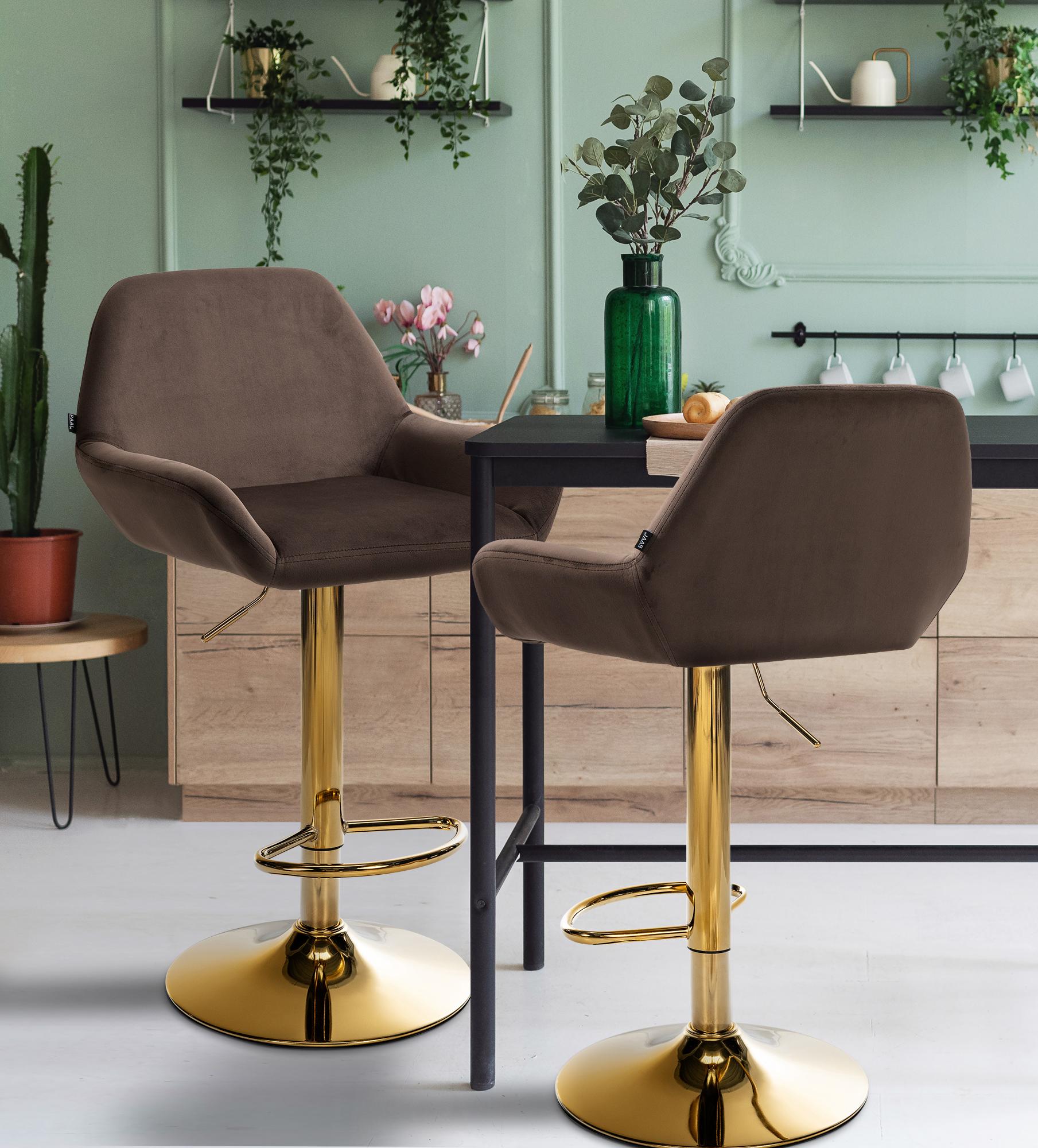 Barhocker Braga Gold Samt