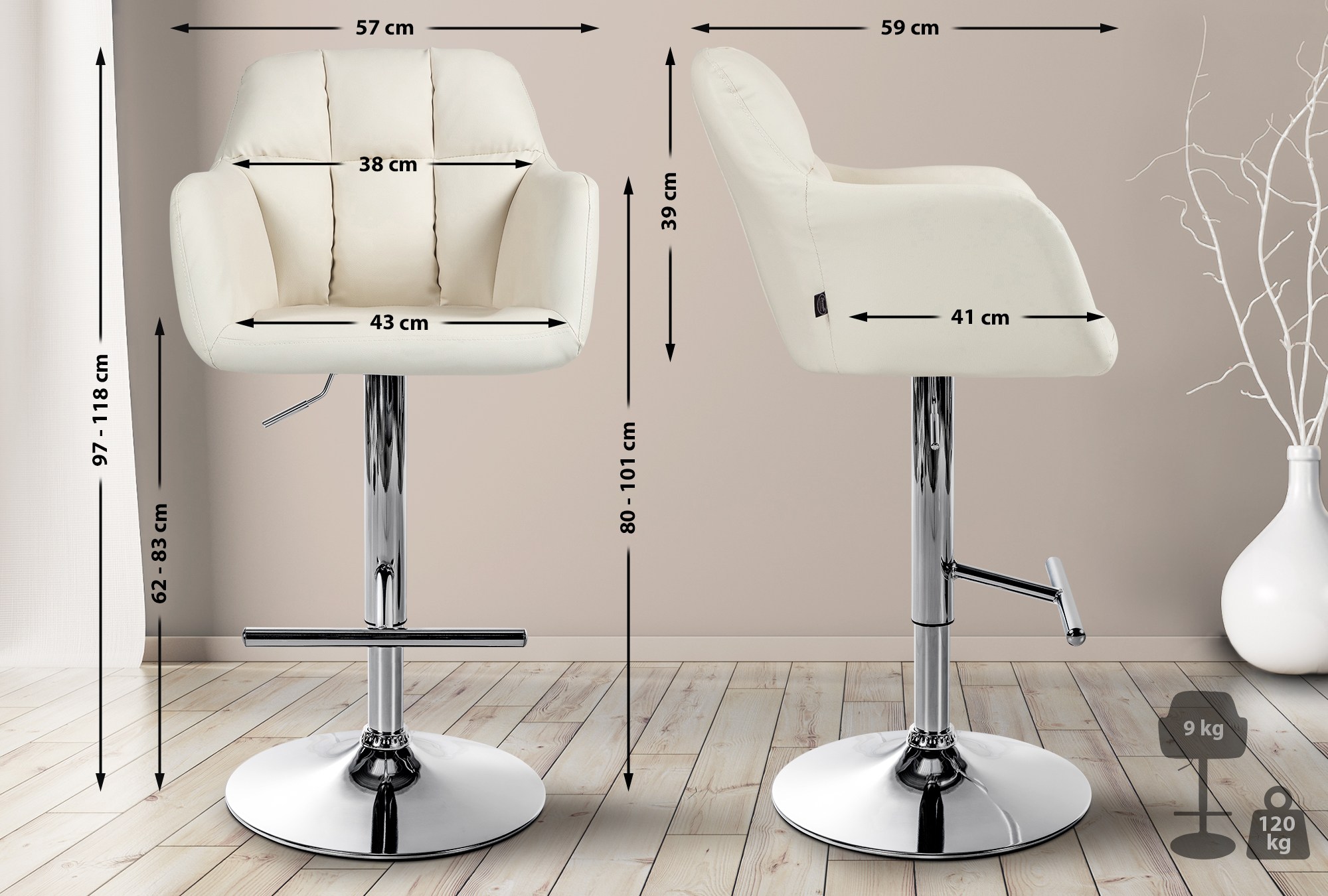 Barhocker Natoma Kunstleder