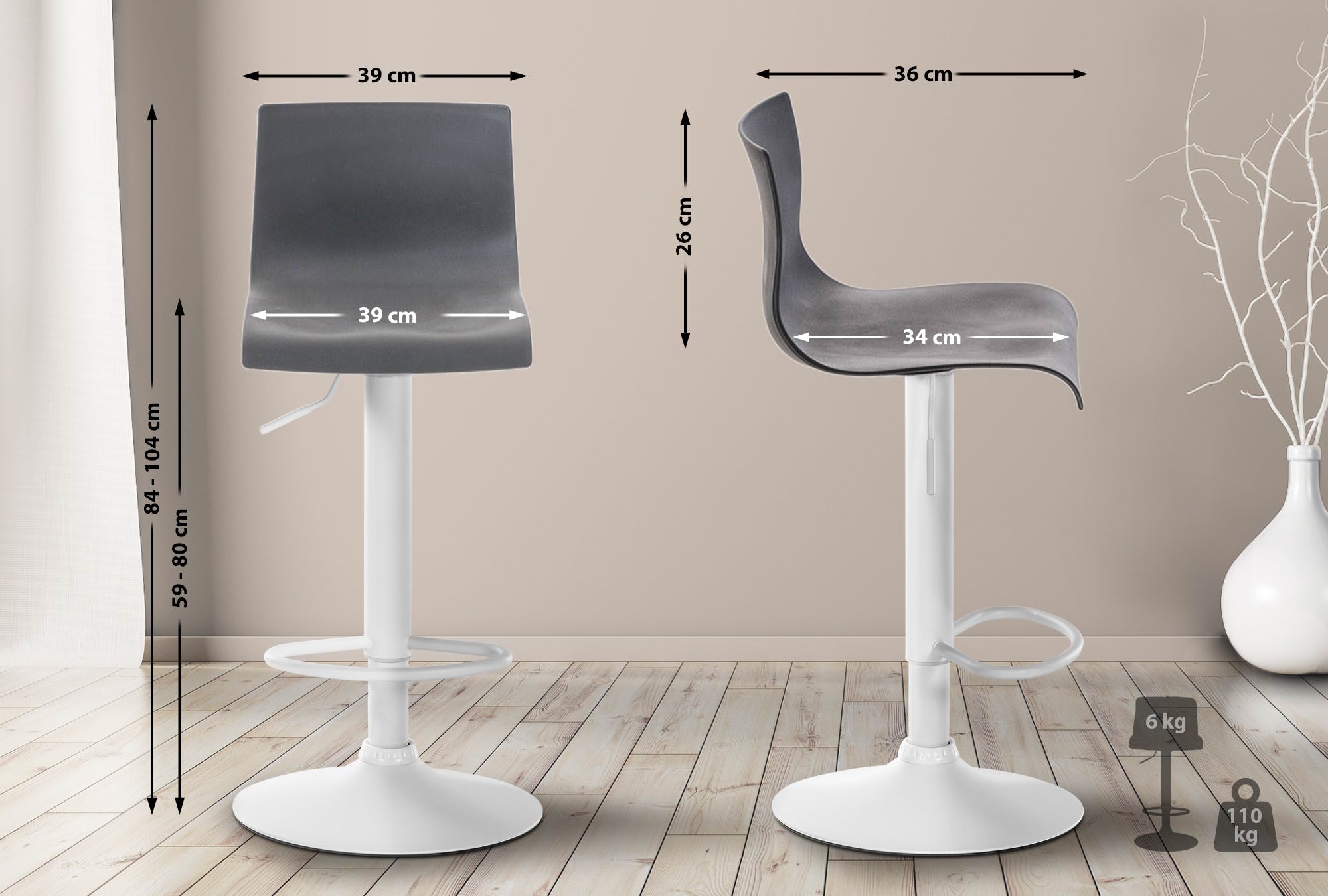 Barhocker Hover Kunststoff