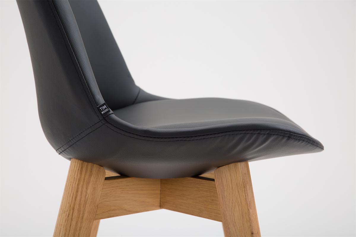Barhocker Cannes Kunstleder schwarz natura