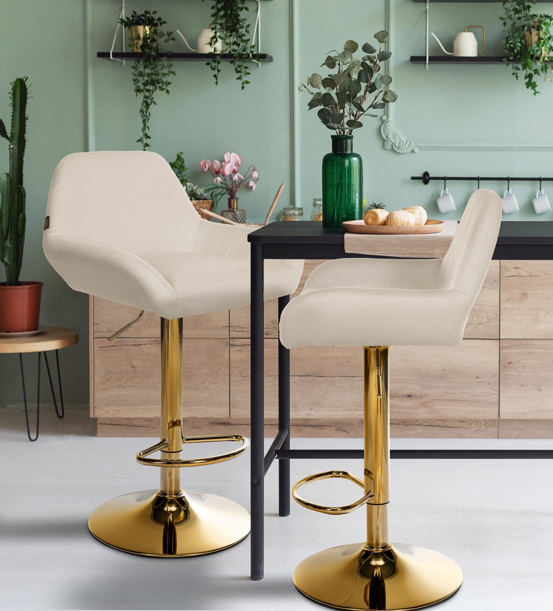 Barhocker Braga Gold Stoff