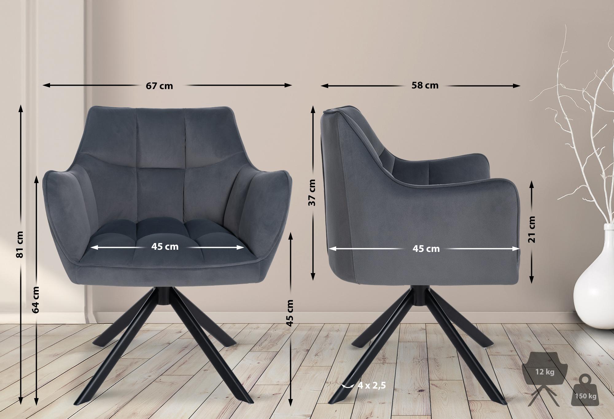 Esszimmerstuhl Swing Samt