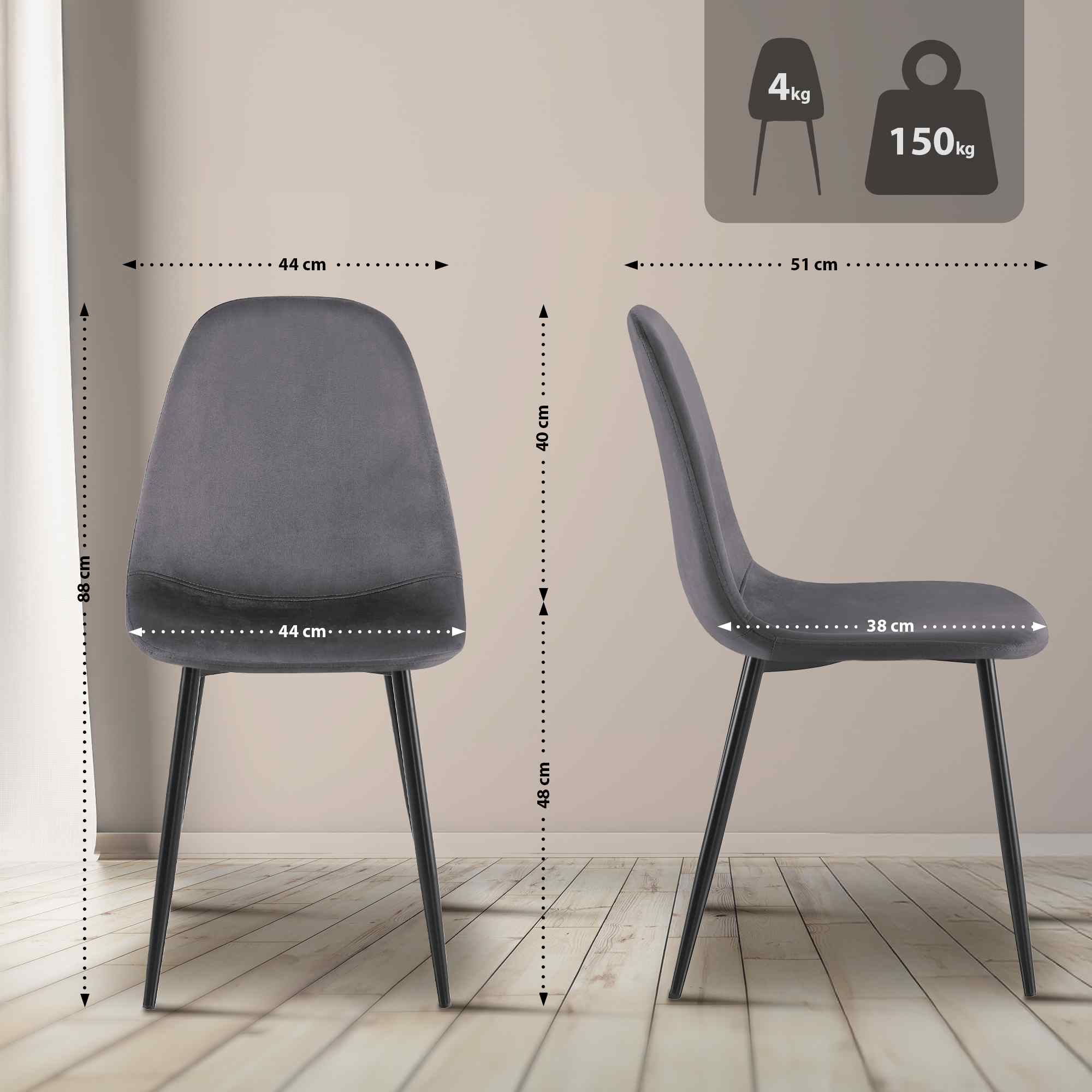 4er Set Esszimmerstühle Napier