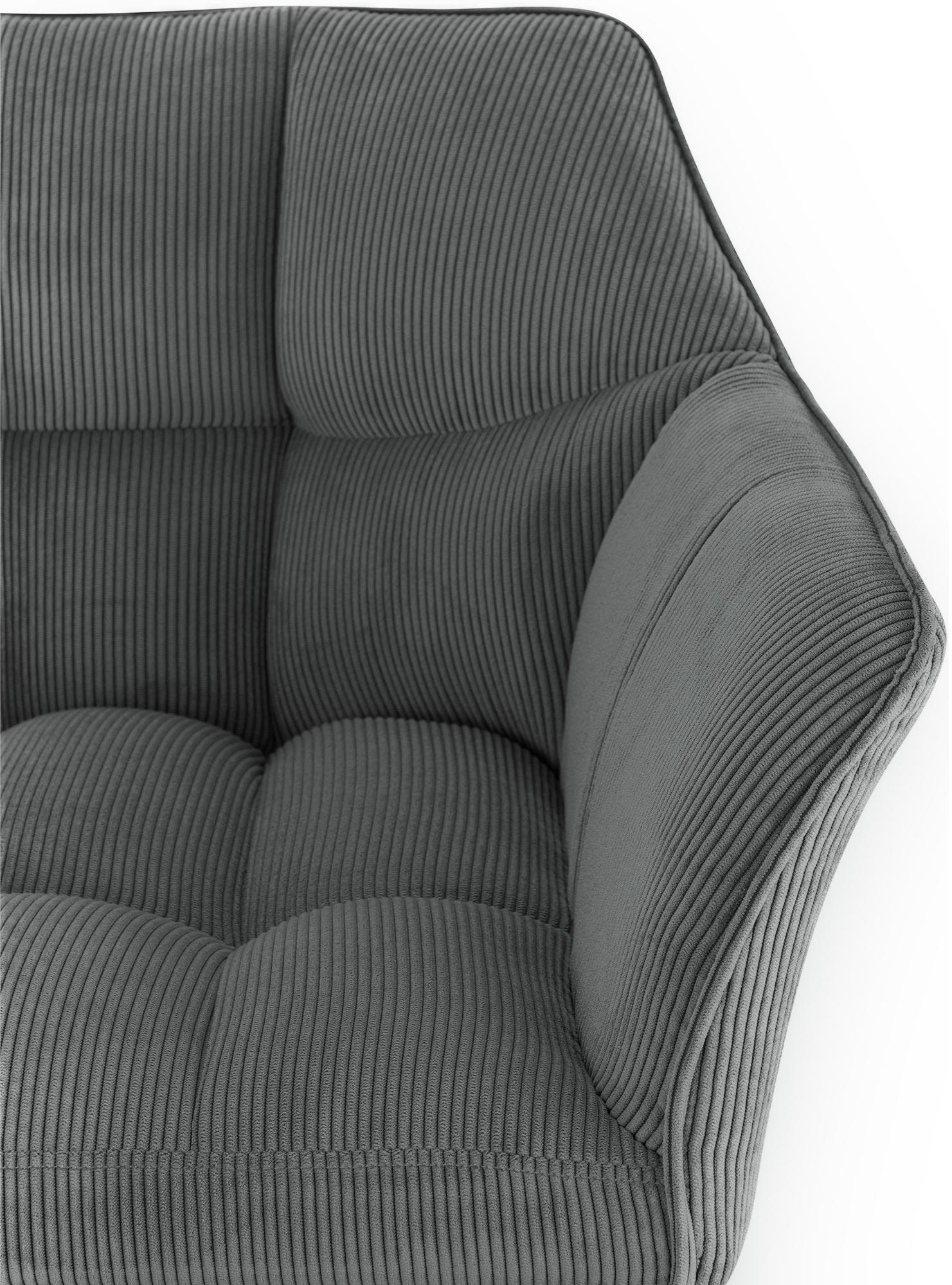 Barhocker Damaso Cord mit Vierfußgestell