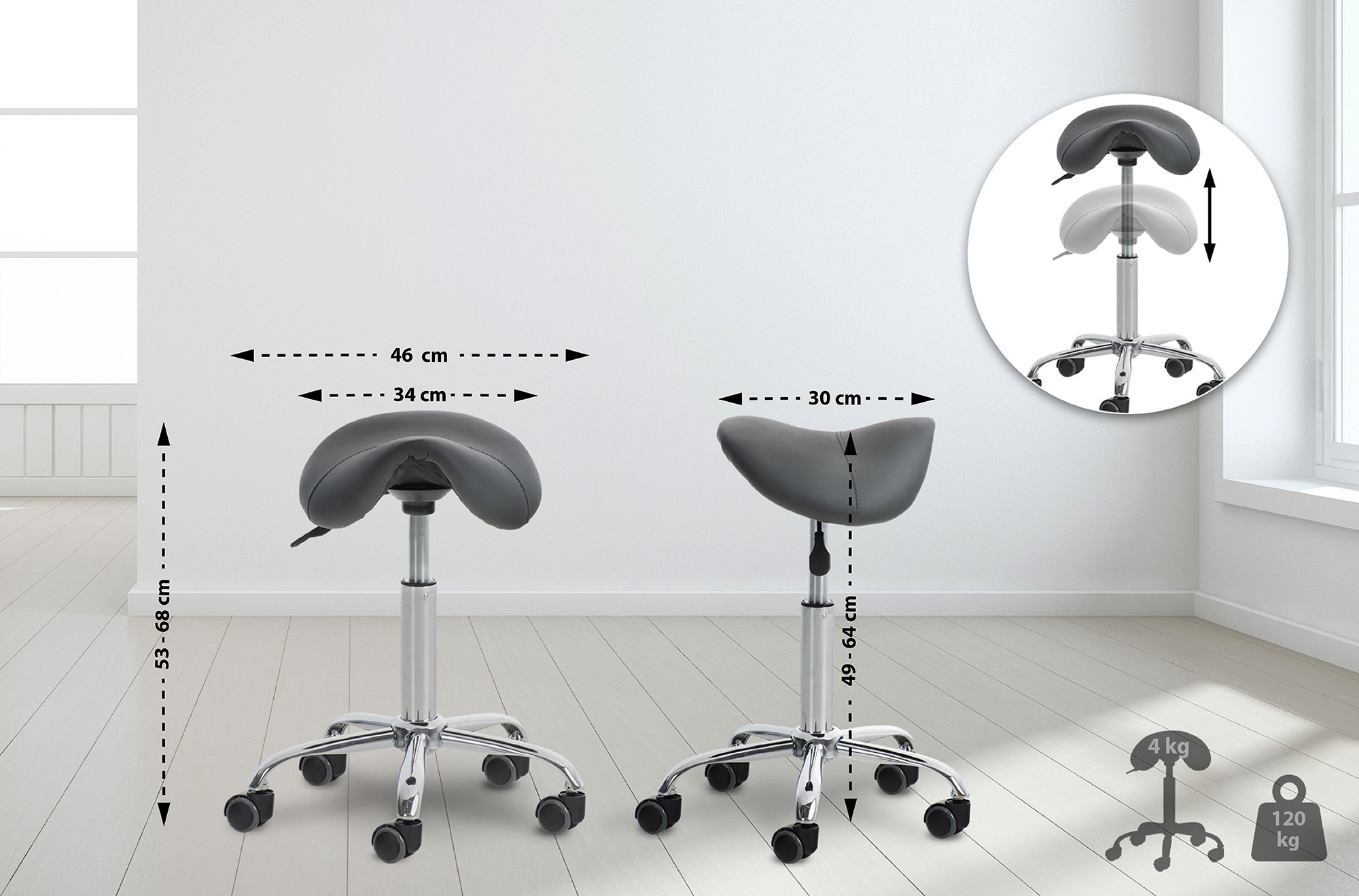 Arbeitshocker Reno Kunstleder