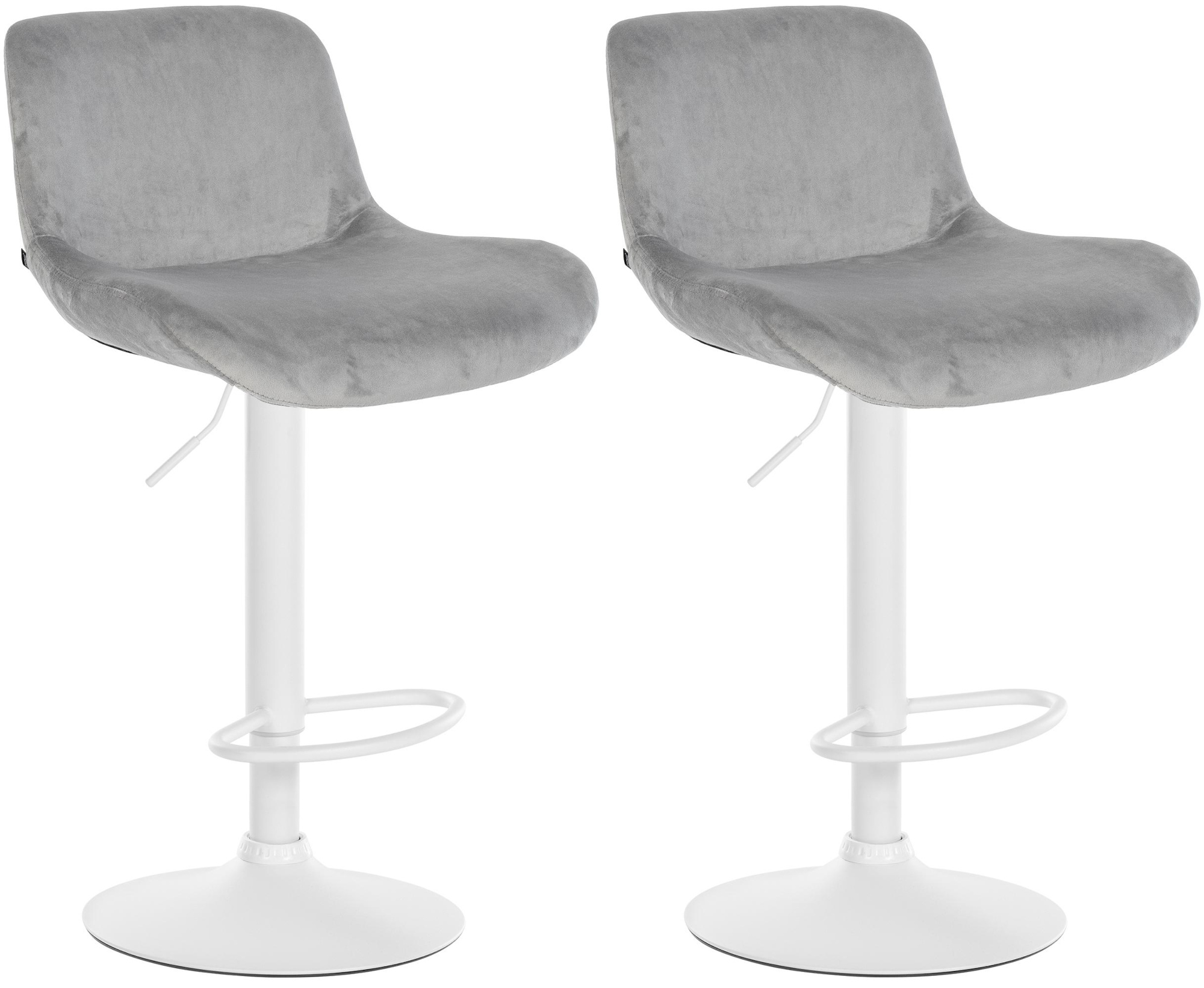 2er Set Barhocker Solon Weiß