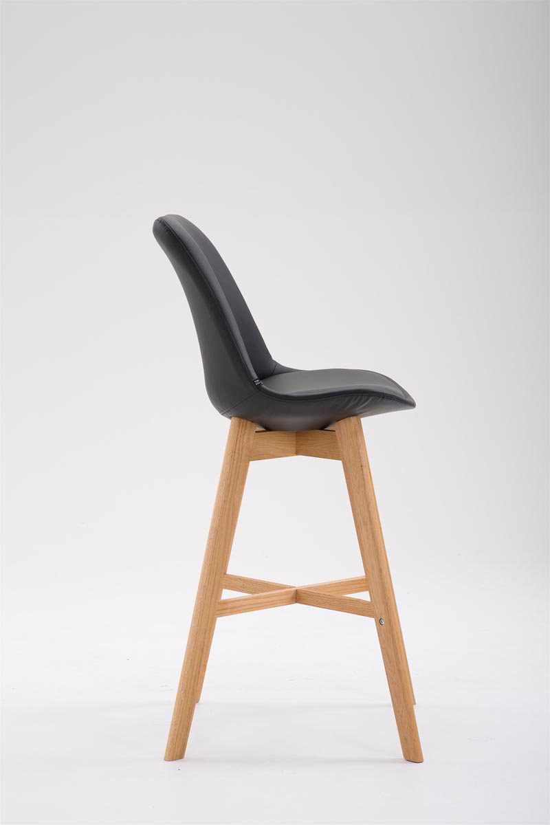 Barhocker Cannes Kunstleder schwarz natura