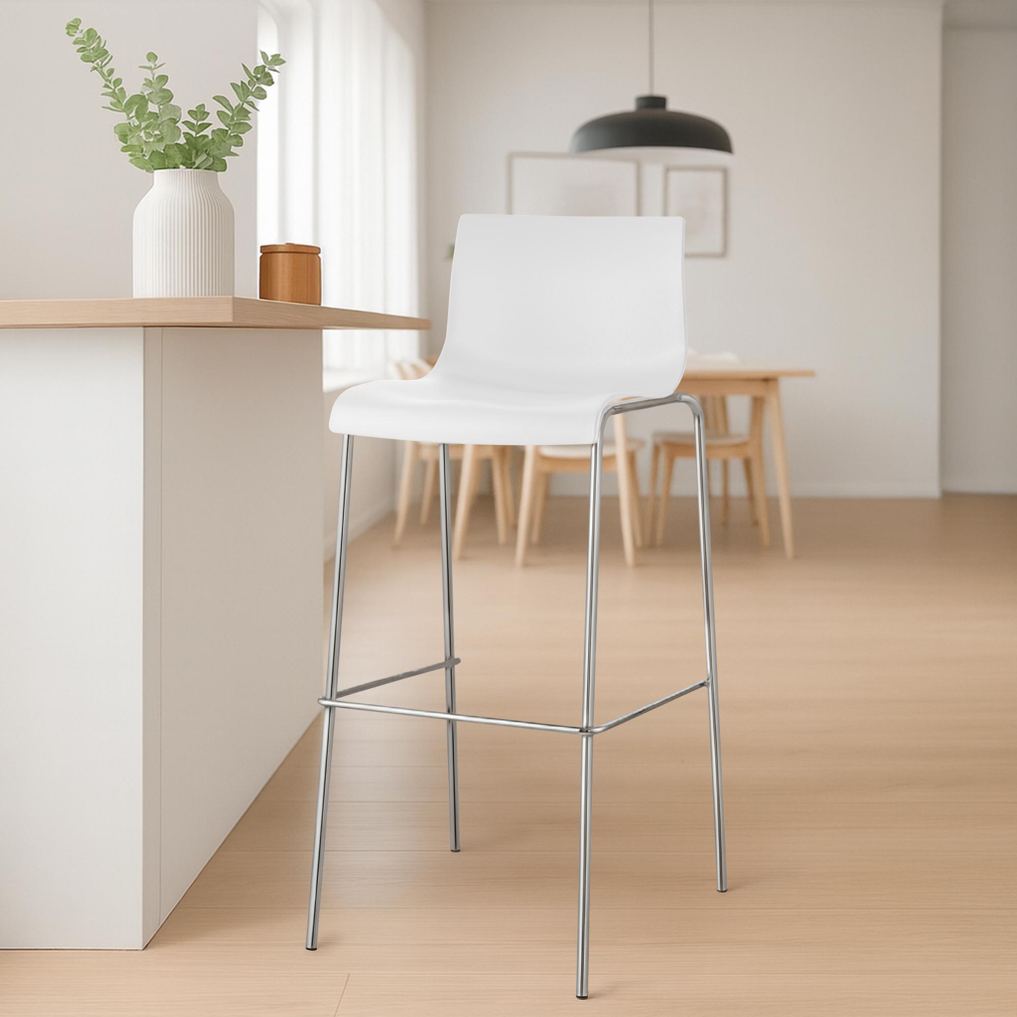 2er Set Barhocker Hover Kunststoff 4-Fuß Gestell