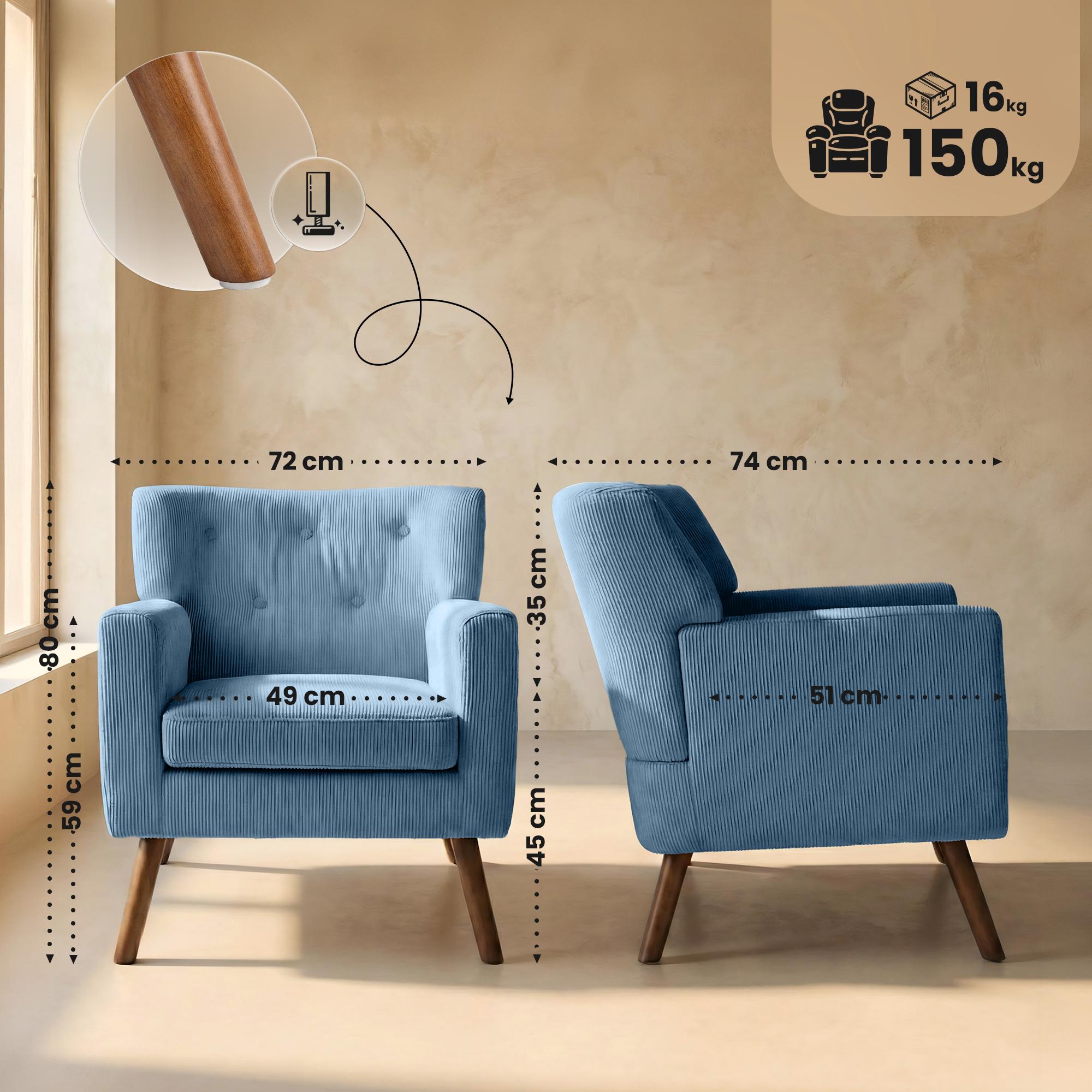 Sessel Kioni Cordbezug