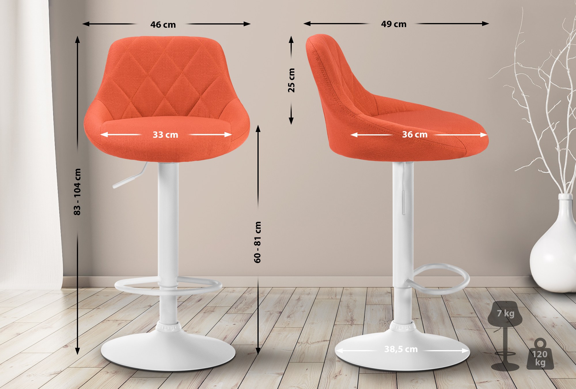 Barhocker Lazio Stoff