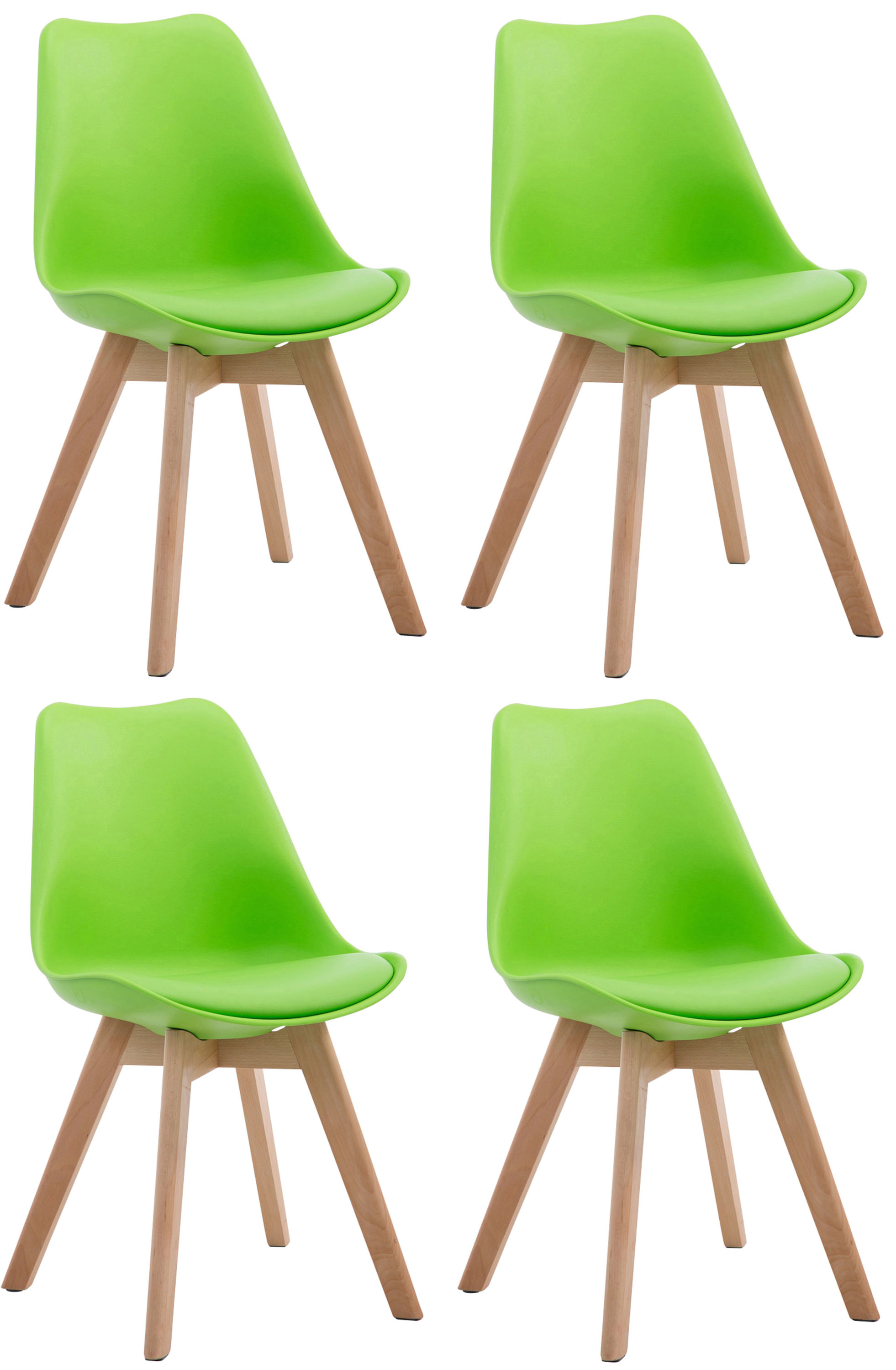 4er Set Besucherstühle Borneo Kunstleder