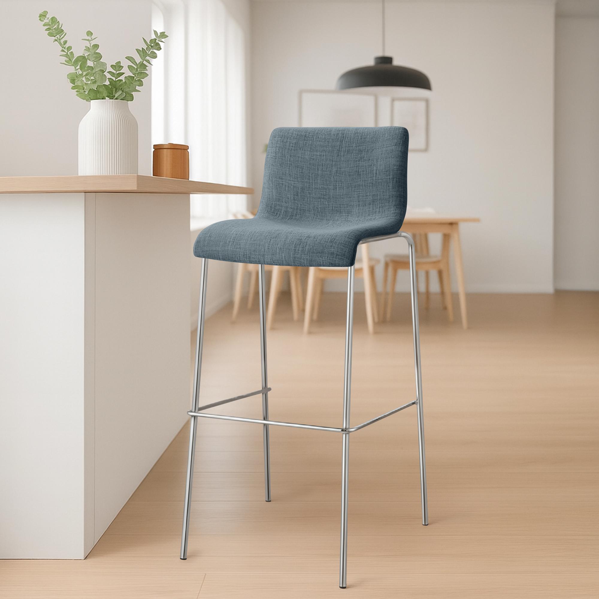 2er Set Barhocker Hover Stoff Vierfußgestell