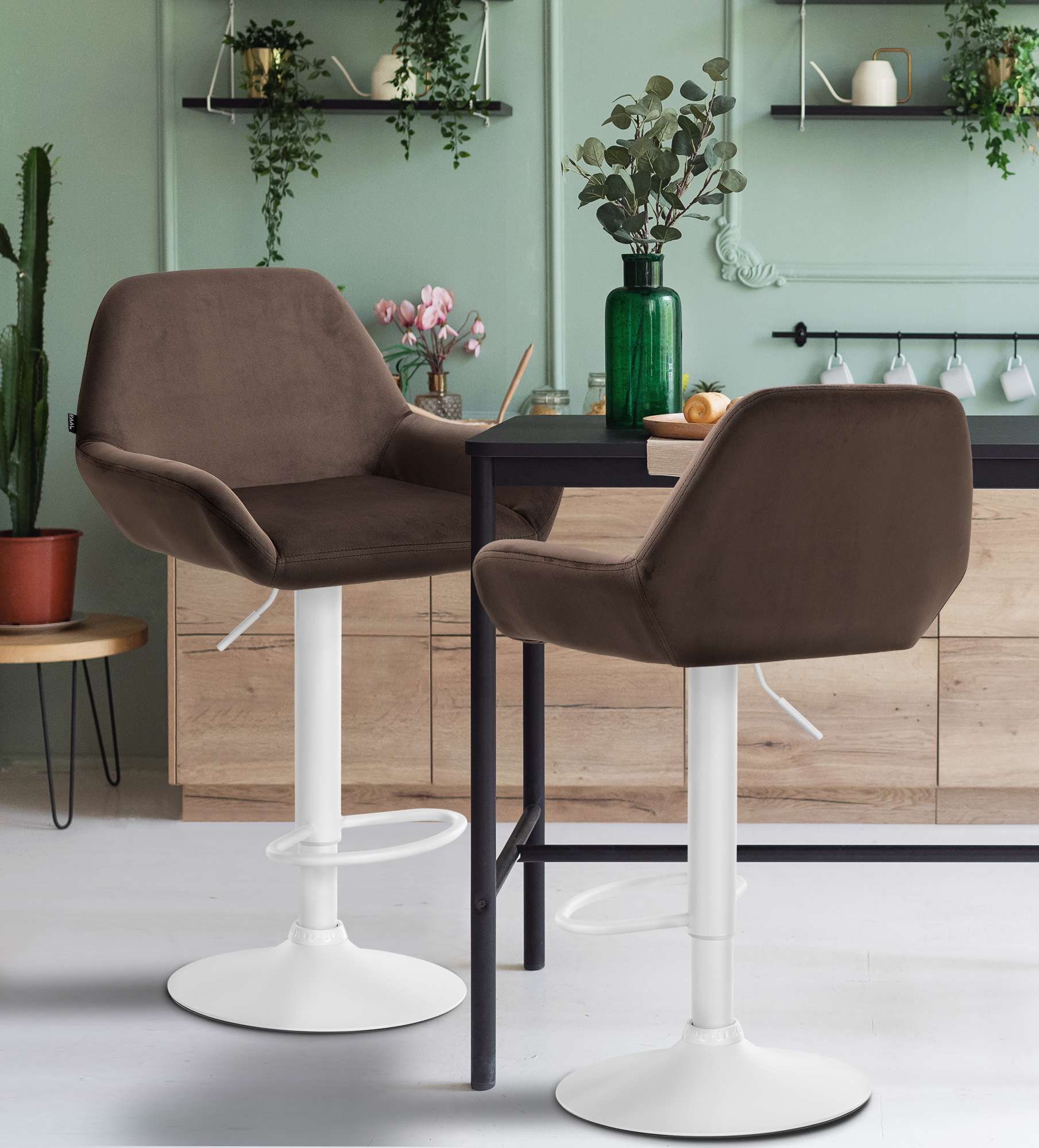 2er Set Barhocker Braga Samt
