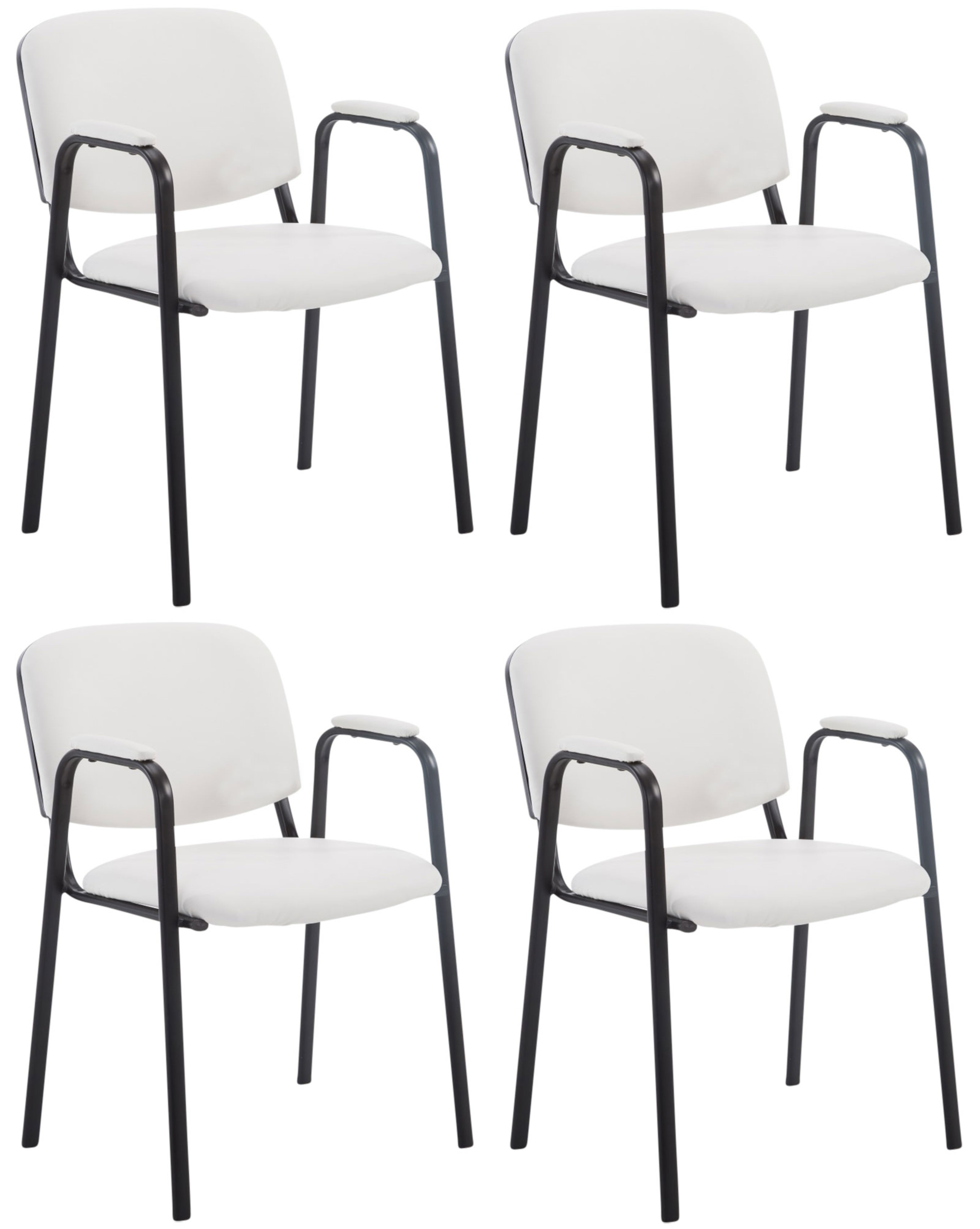 4er Set Stapelstühle Ken Pro Kunstleder