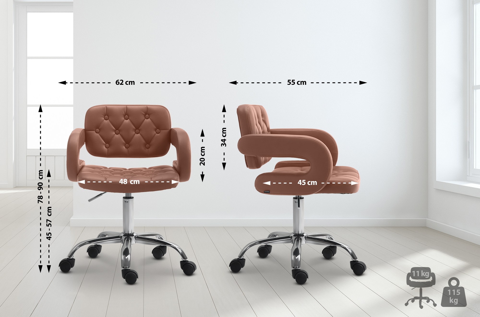 Arbeitshocker Dublin Kunstleder