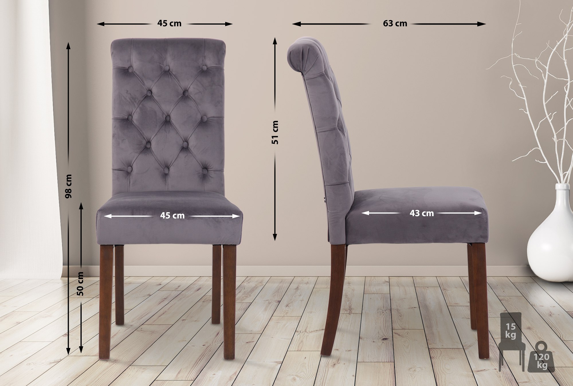 2er Set Esszimmerstühle Lisburn