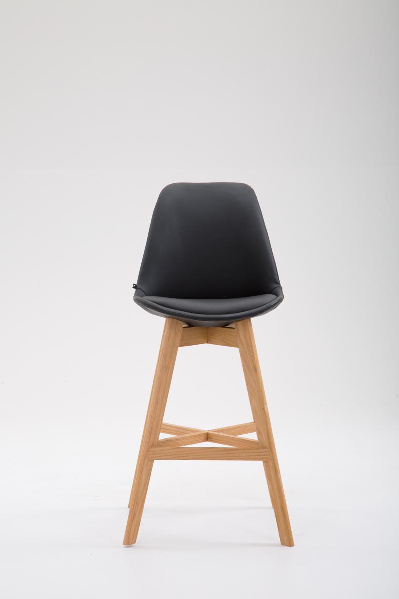 Barhocker Cannes Kunstleder schwarz natura