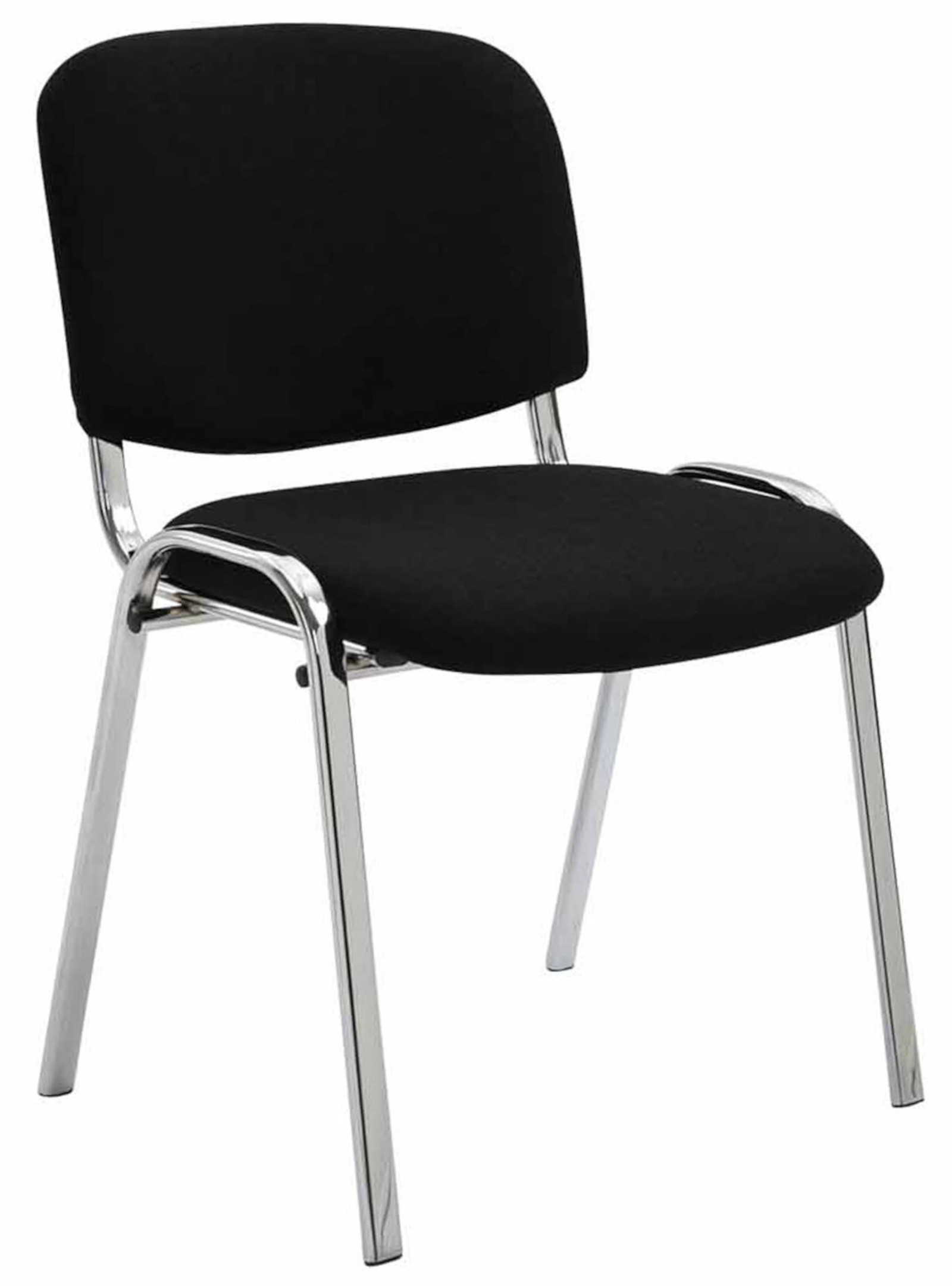 4er Set Stühle Ken Chrom Stoff
