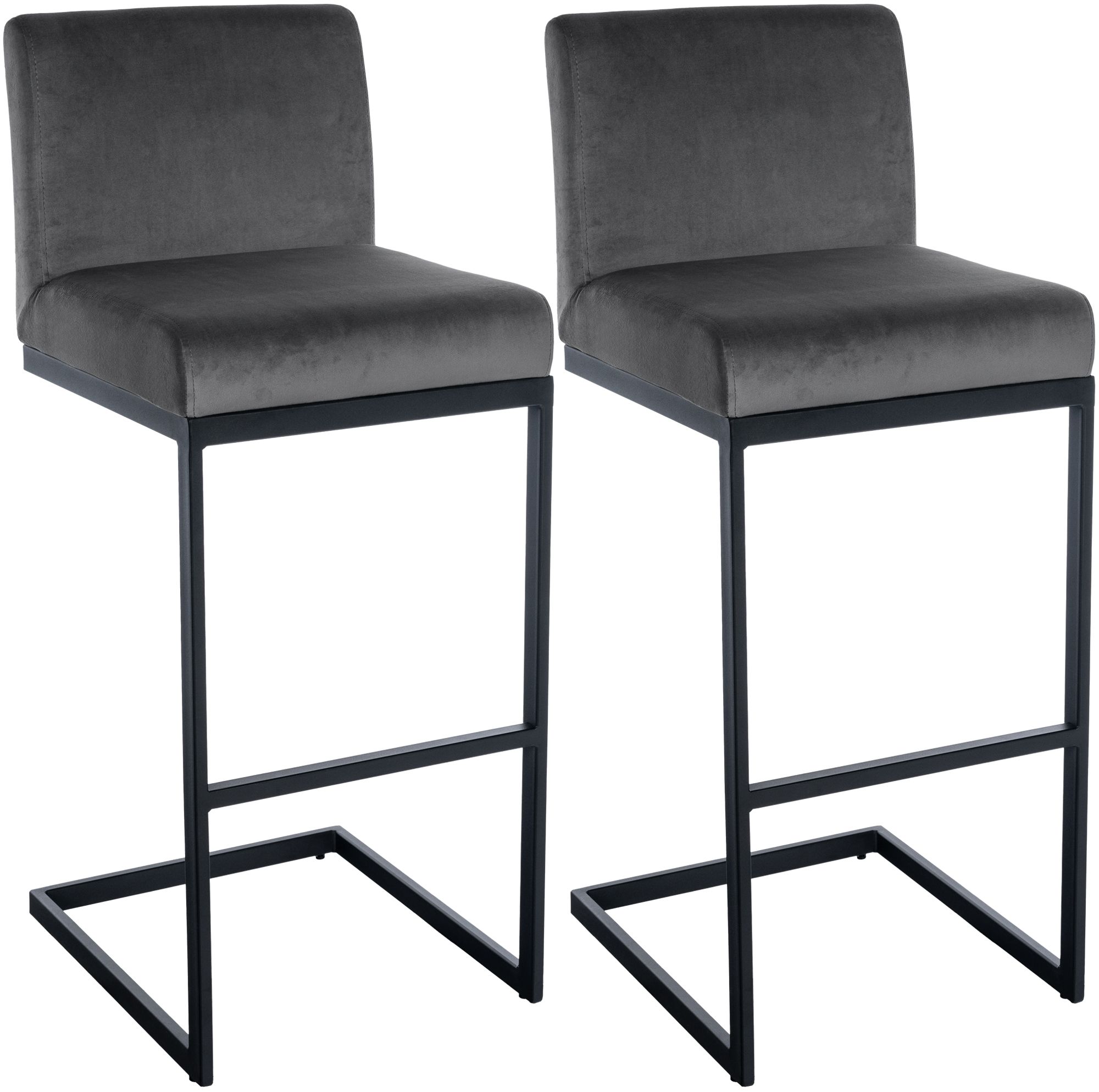 2er Set Barhocker Hopewell Samt